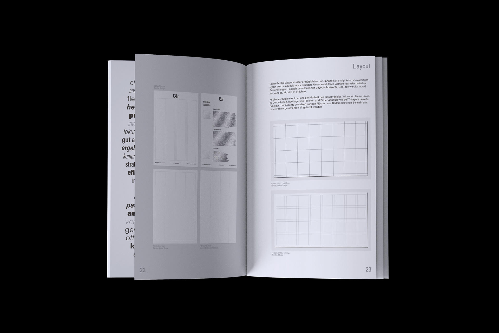 Agentur Wir brand manual layout system