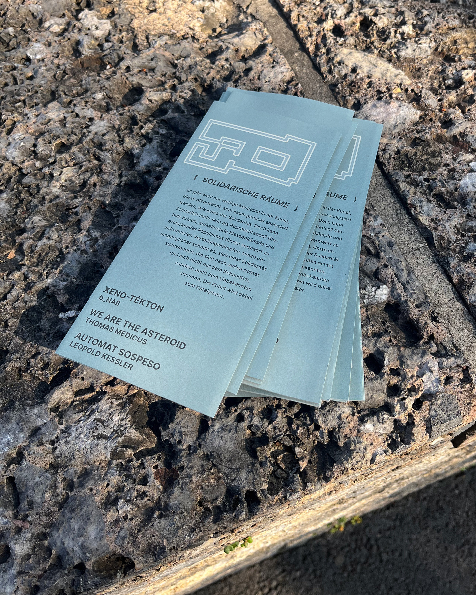 Event brochure design for KÖR 24 Kunst im öffentlichen Raum Tirol with art event branding.