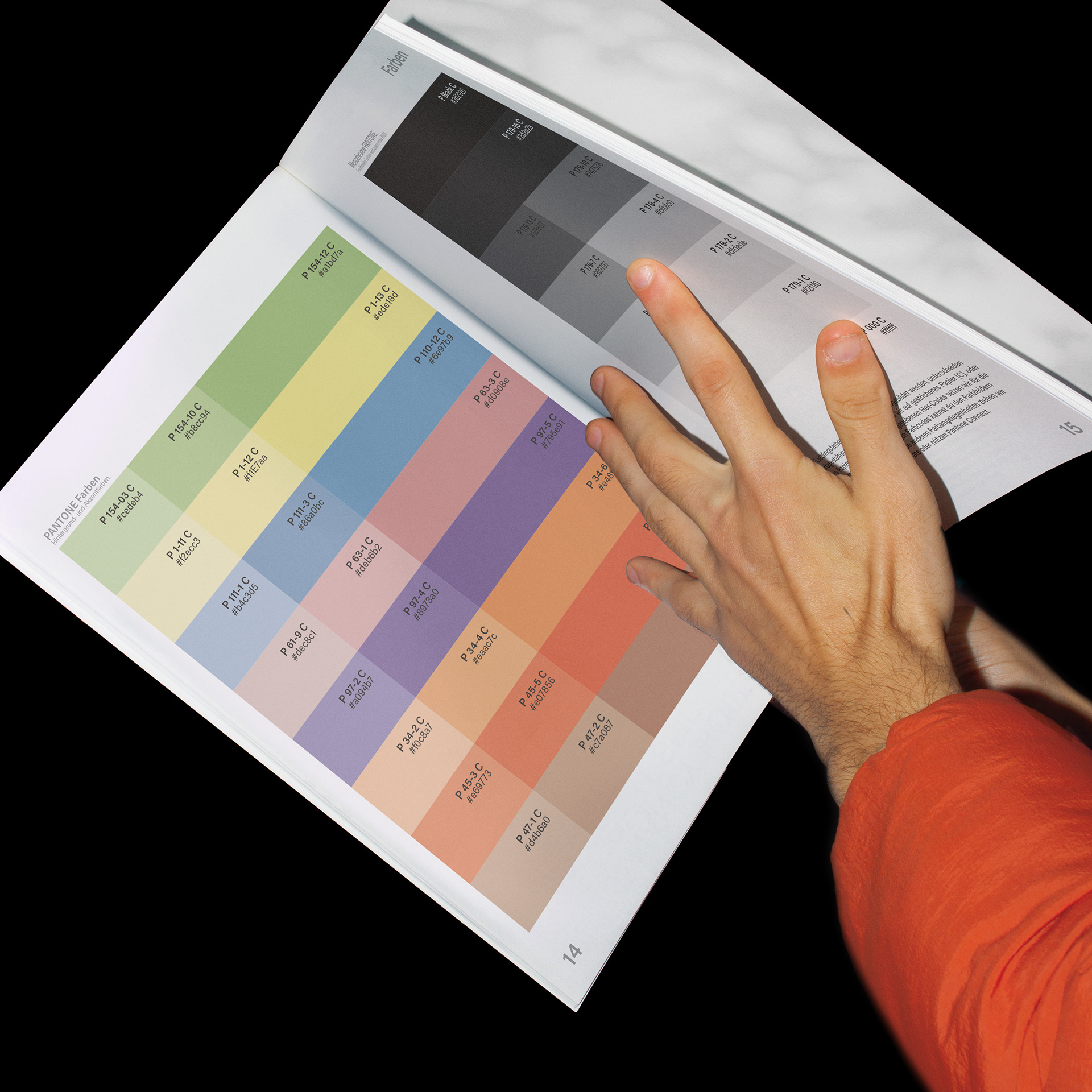 Agentur Wir brand manual colour scheme