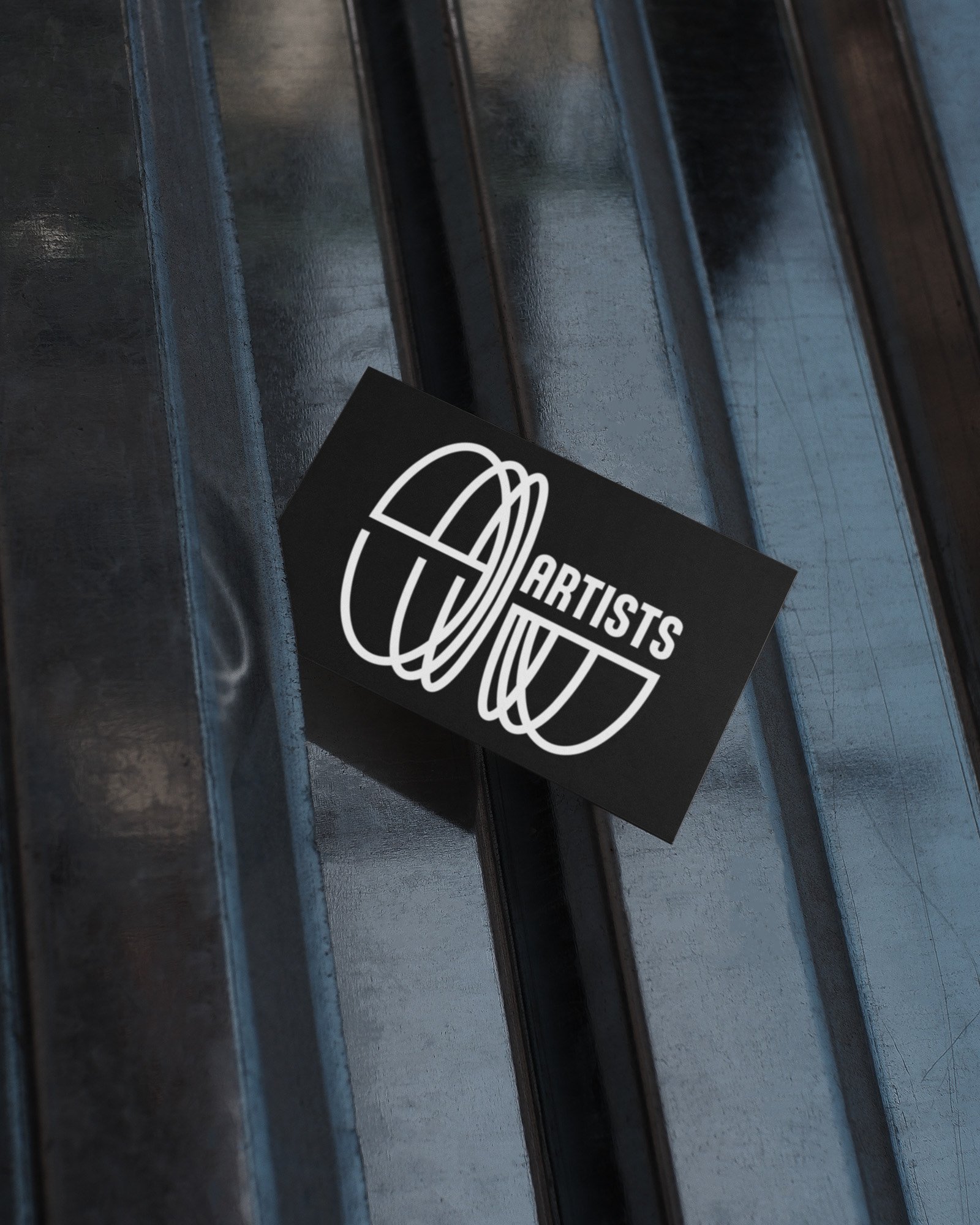 EUartists tour managment logo on business card