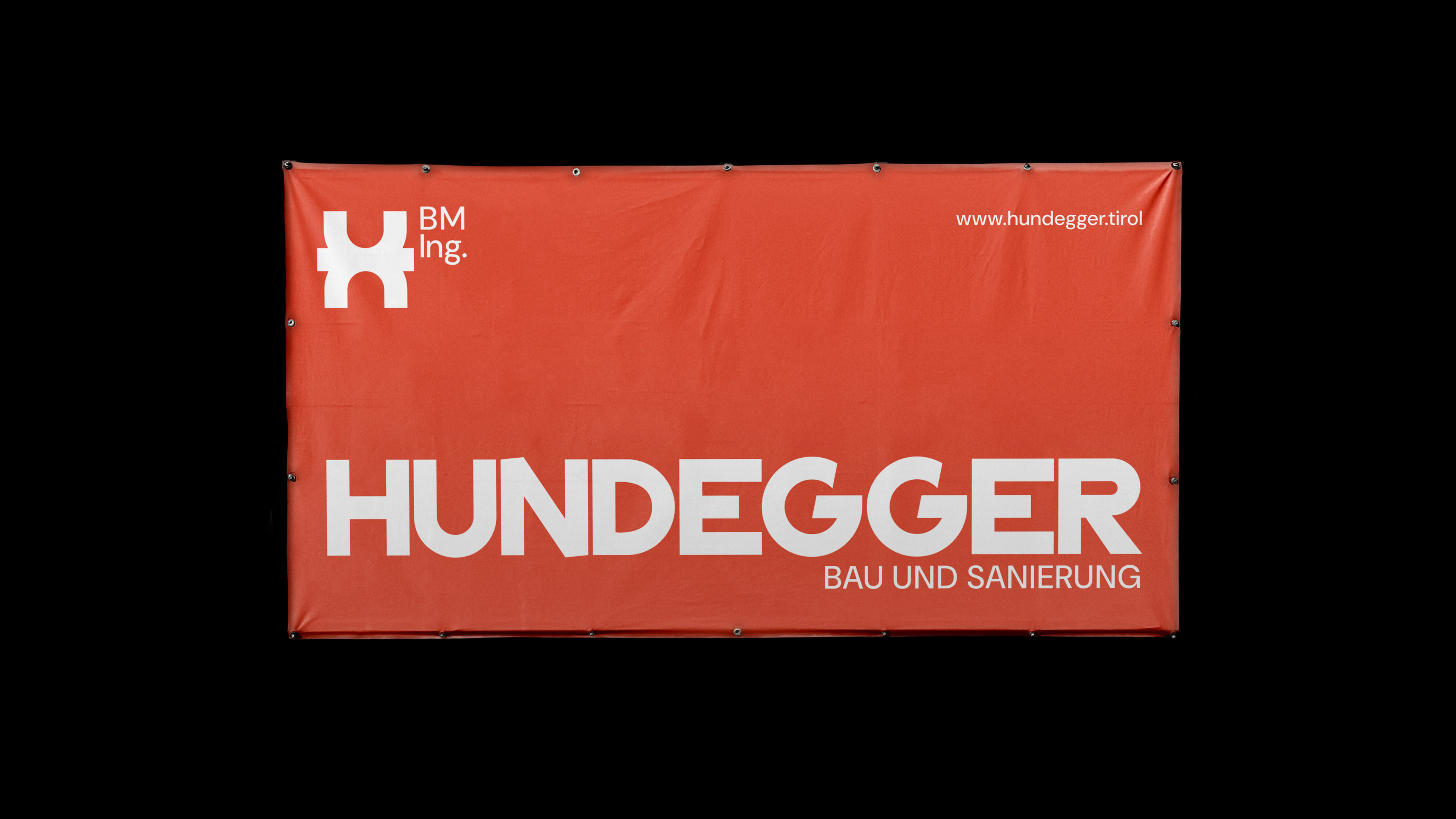 Baumeister Ing. Hundegger Innsbruck baubanner design