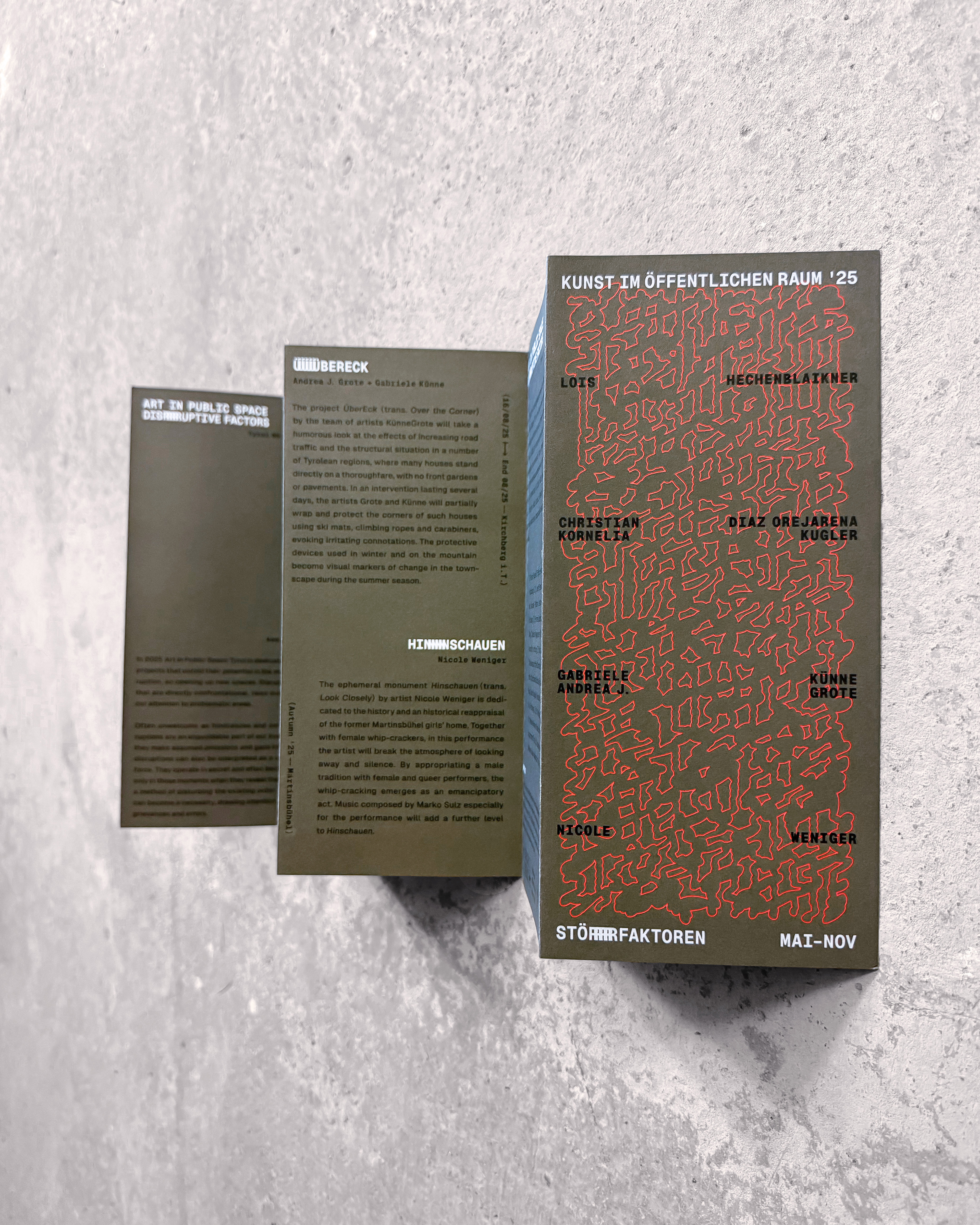 Art in public space [KÖR 25] exhibition folder design