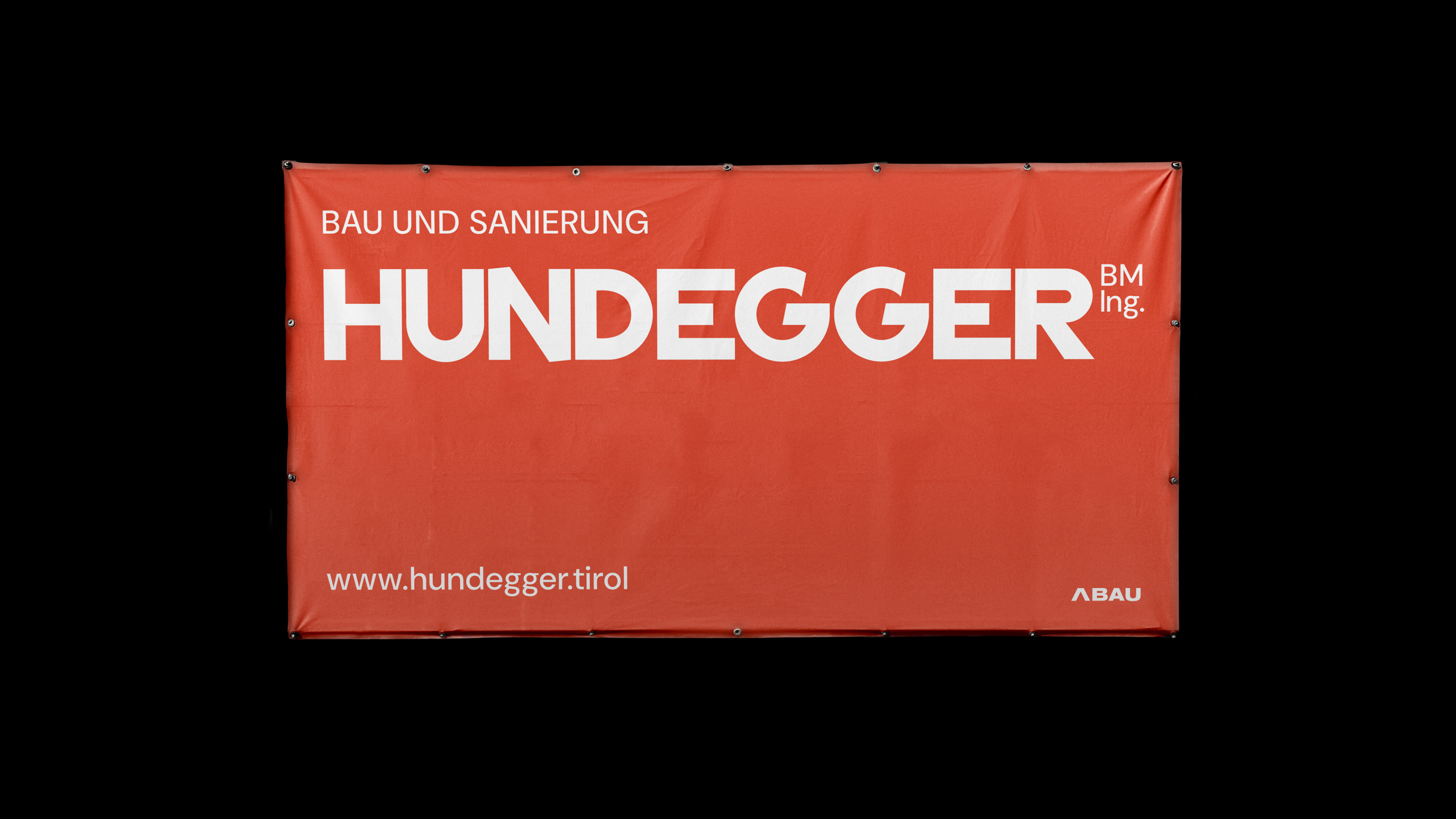 Baumeister Ing. Hundegger Innsbruck baubanner design