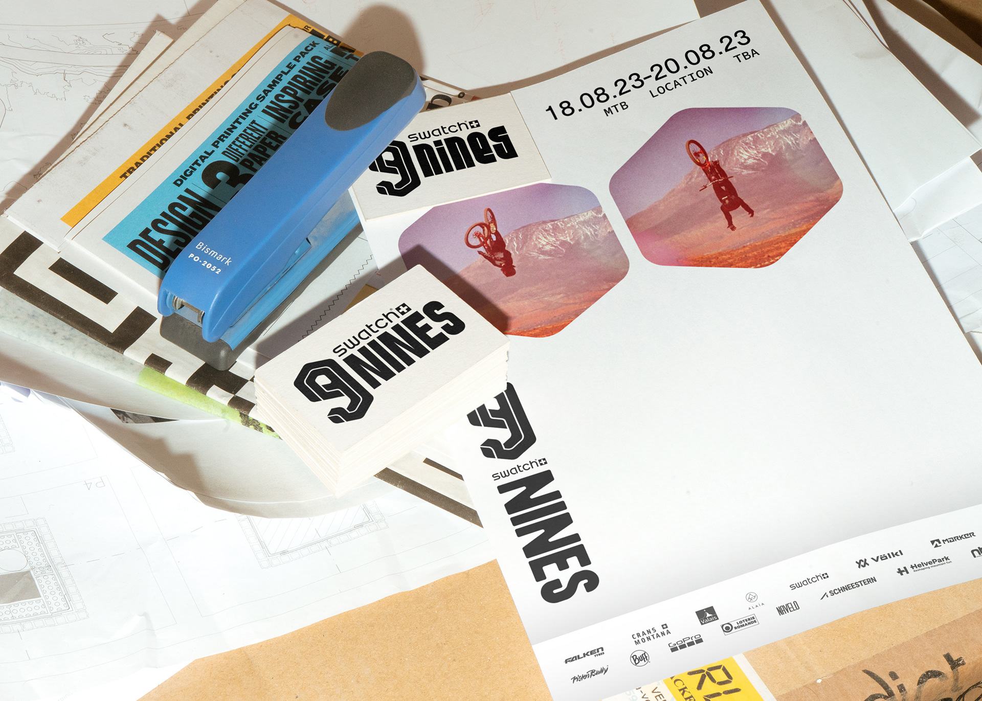 Swatch Nines MTB event poster design