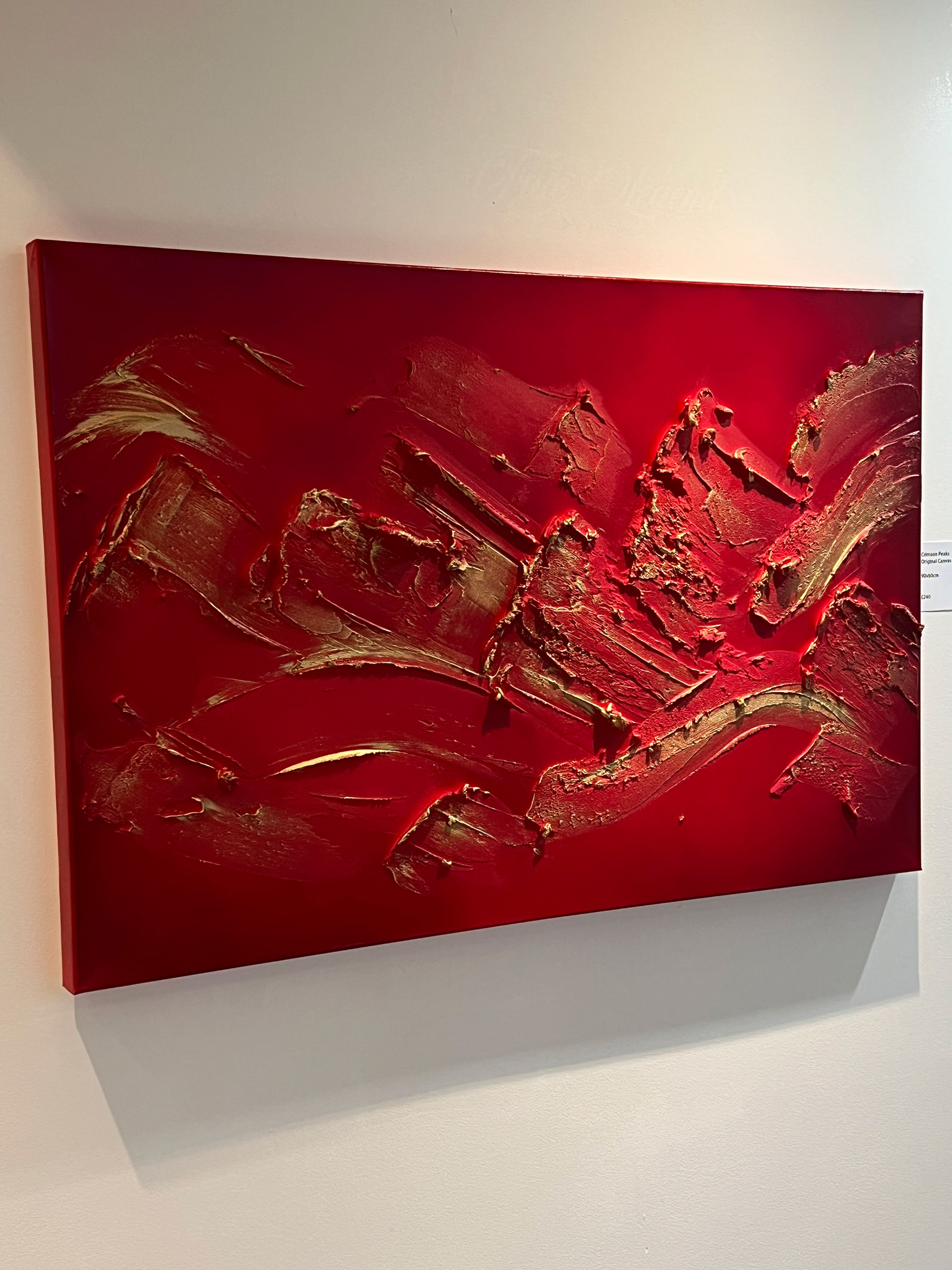 For Sale - Crimson Peaks - Original Canvas Artwork - 90x60cm - £240