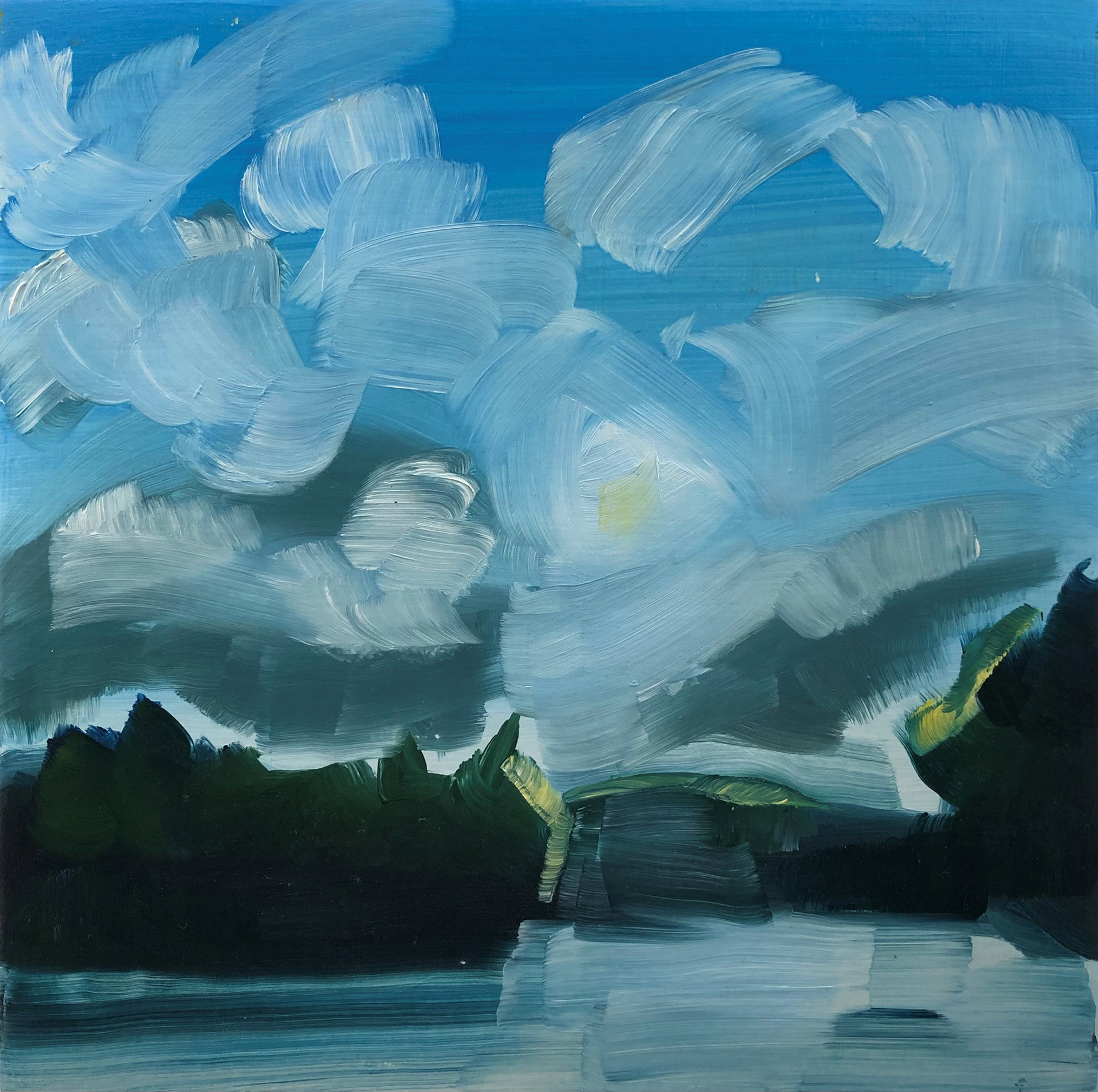 Shifting Breeze, oil on board, 8 X 8", 2014
