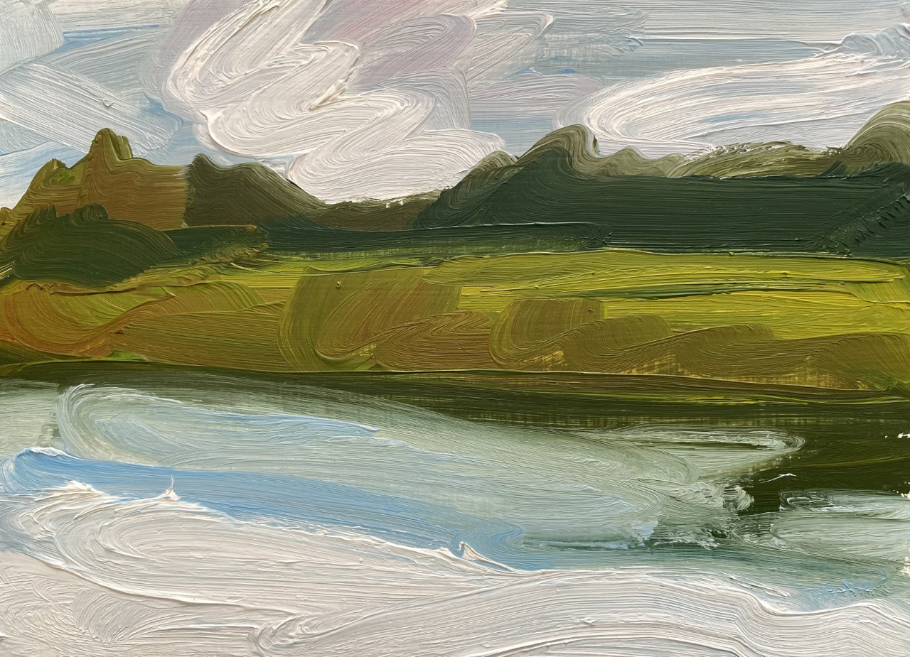 Alberta Waters, A Little Bit of Everything, oil on board, 5 X 7", 2014