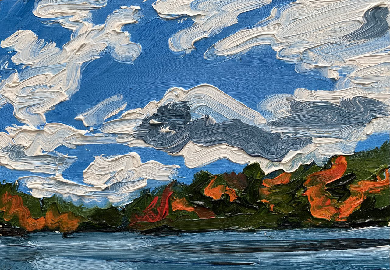 Fall, A Little Bit of Everything, oil on board, 5 X 7", 2014