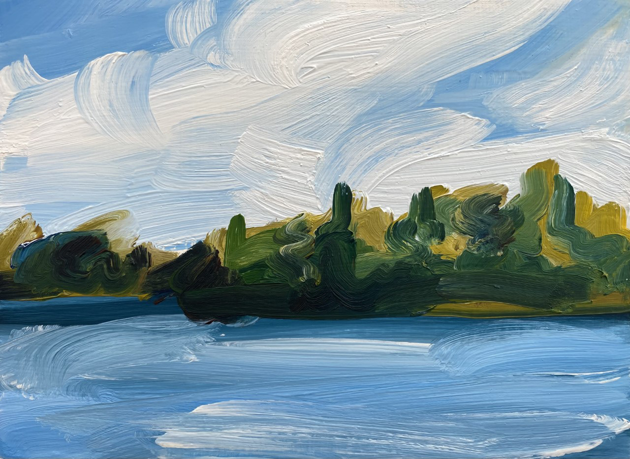 Summer Heat, A Little Bit of Everything, oil on board, 5 X 7", 2014