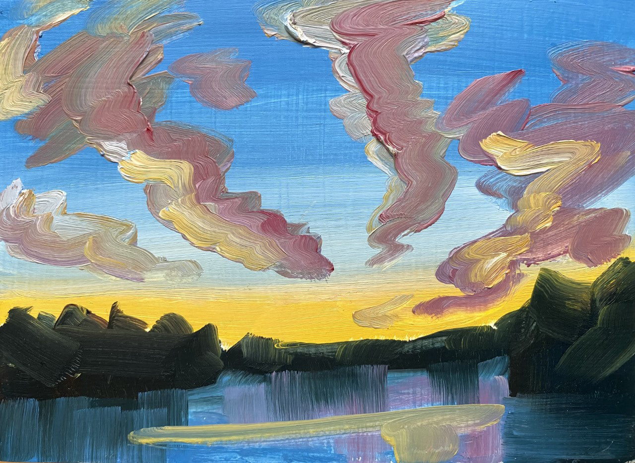 Gold Horizon, A Little Bit of Everything, oil on board, 5 X 7", 2014