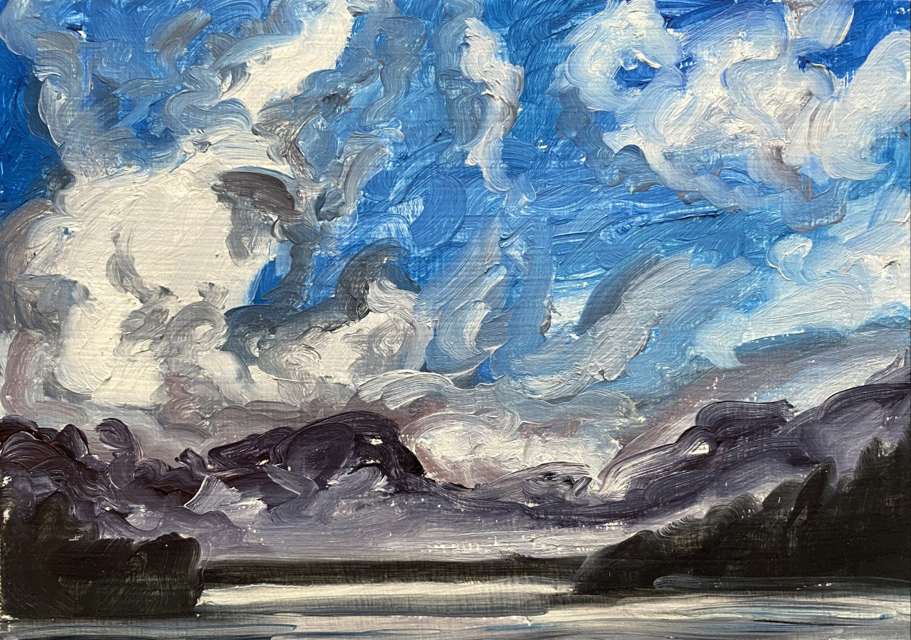 The Gap study, A Little Bit of Everything, oil on somerset, 30 X 44", 2015