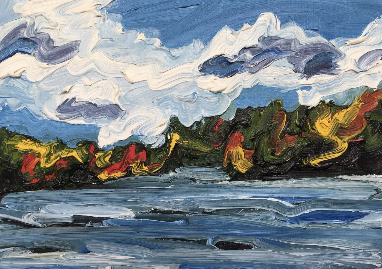 October Wind, A Little Bit of Everything, oil on somerset, 30 X 44", 2014