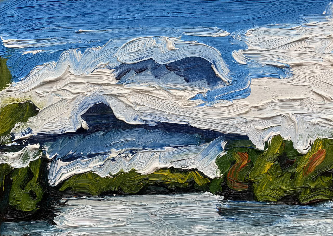 Approaching Storm, A Little Bit of Everything, oil on board, 5 X 7", 2014