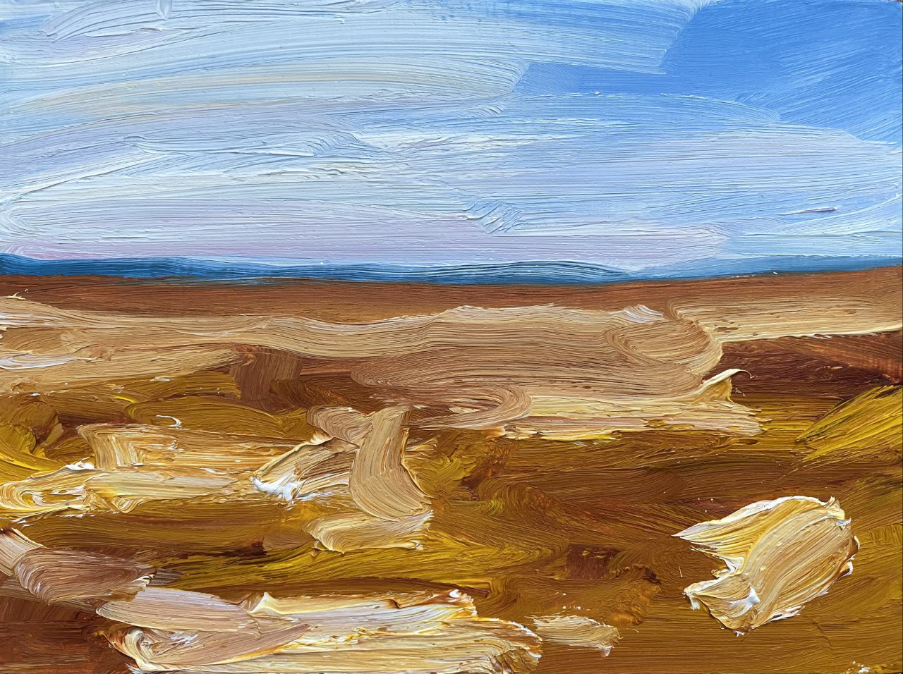 Tantramar Marsh, A Little Bit of Everything, oil on board, 5 X 7", 2014