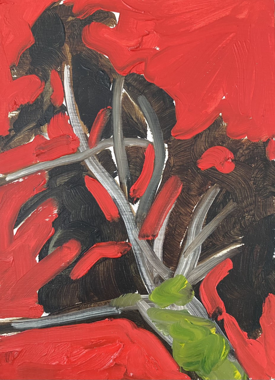 Fallen, A Little Bit of Everything, oil on board, 5 X 7", 2014