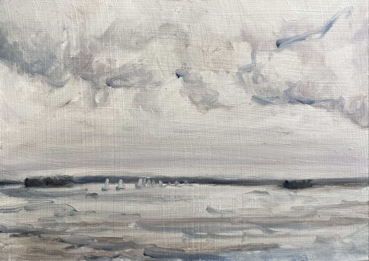 Regatta, A Little Bit of Everything, oil on board, 5 X 7", 2016