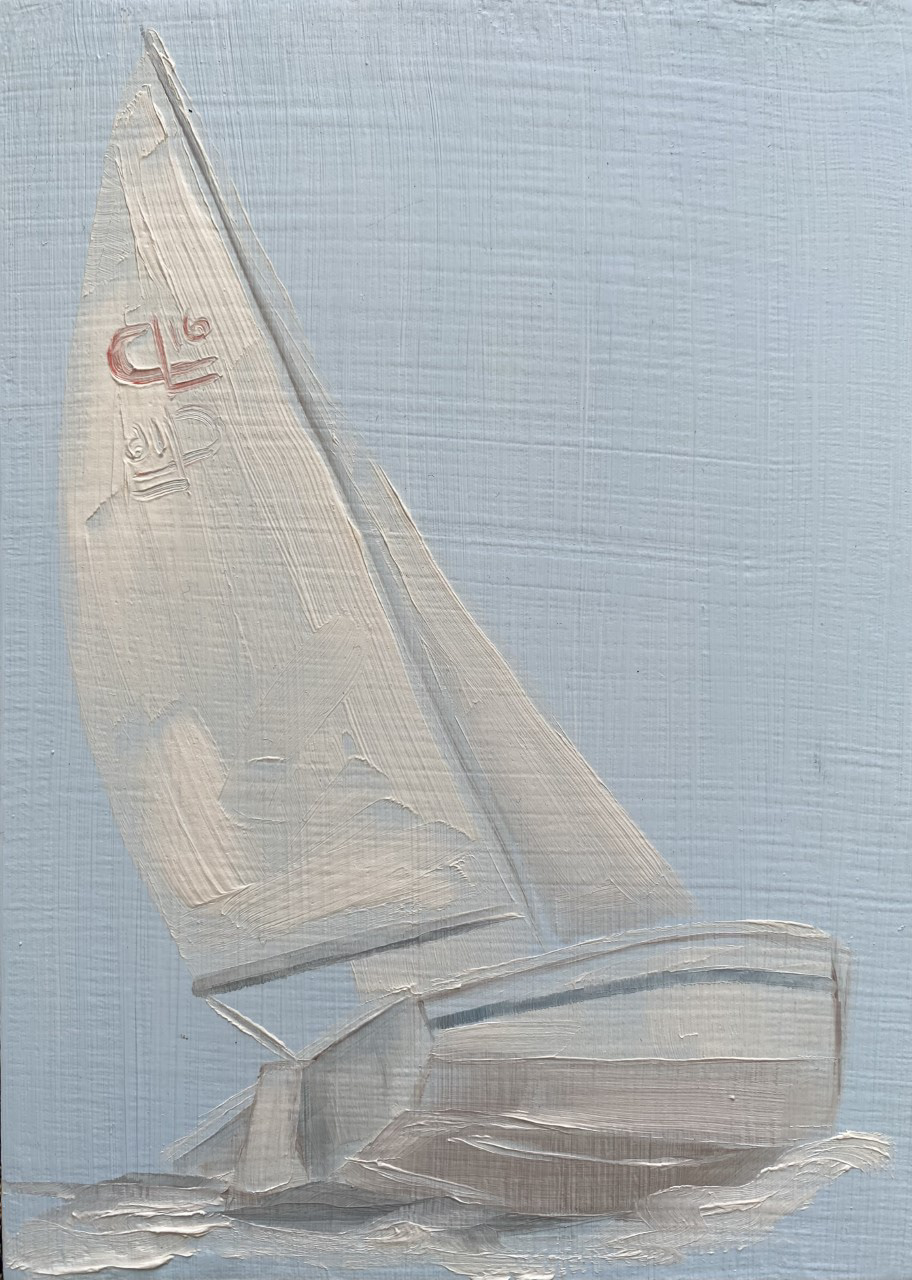 CL16 Under Sail, A Little Bit of Everything, oil on board, 5 X 7", 2015