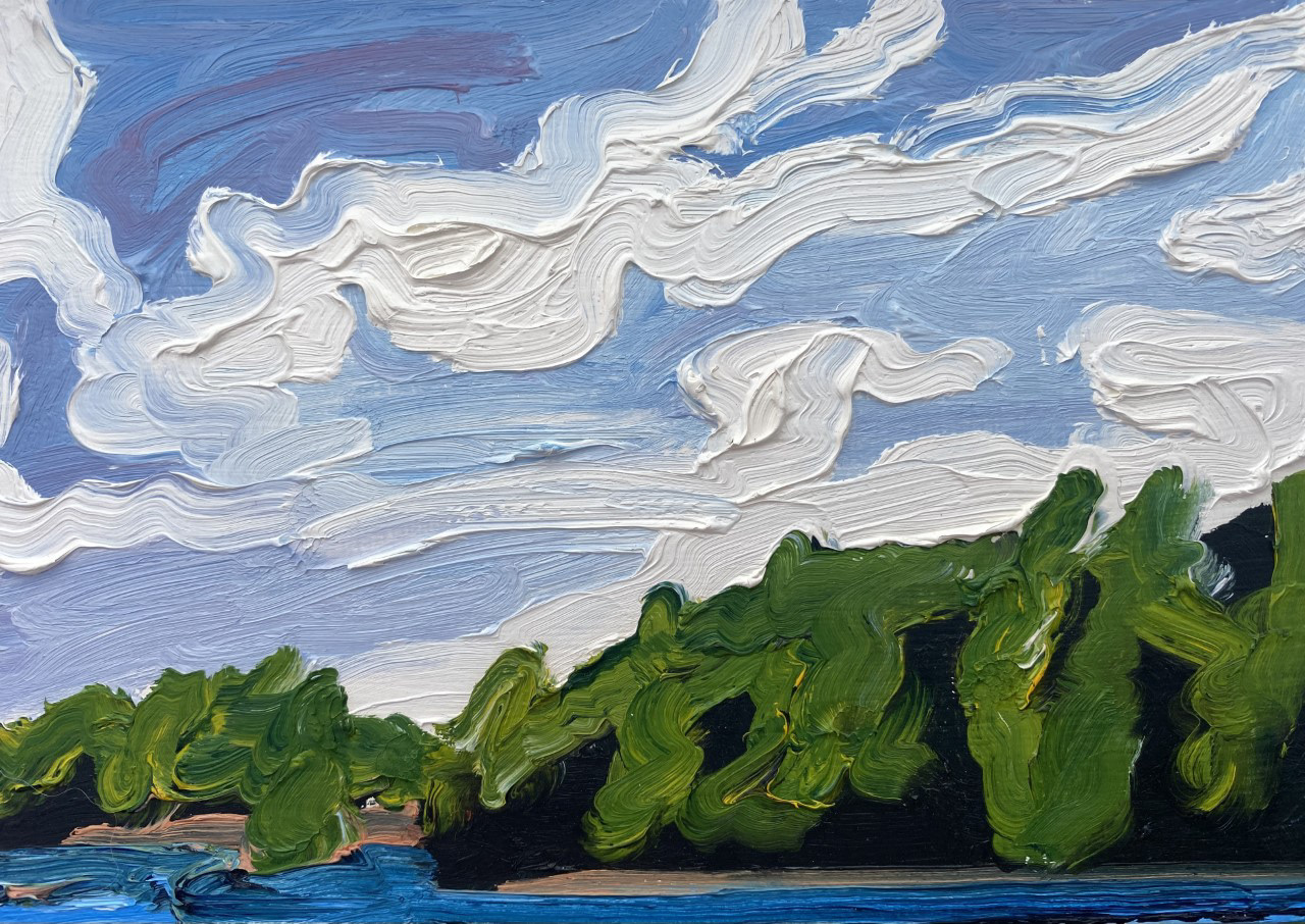 Sandy Shorelines, A Little Bit of Everything, oil on board, 5 X 7", 2014
