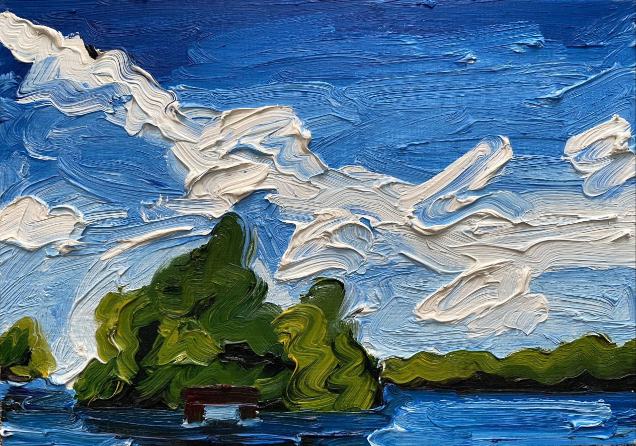 Island, A Little Bit of Everything, oil on board, 5 X7", 2014