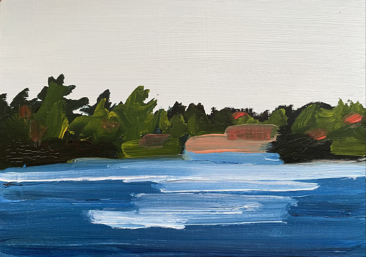 Beach, A Little Bit of Everything, oil on board, 5 X 7", 2014