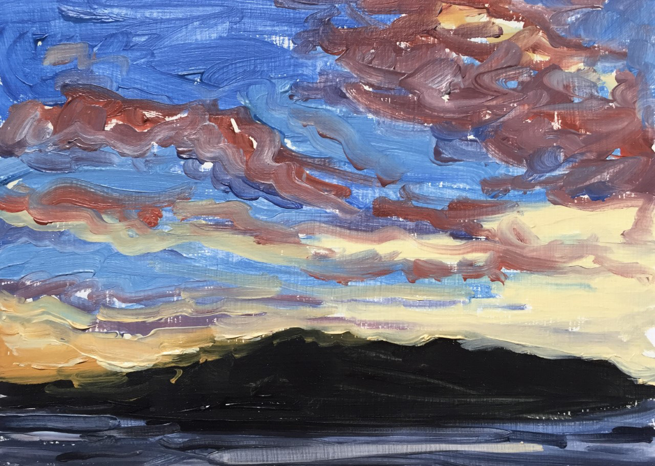 Lake Muskoka, A Little Bit of Everything, oil on board, 5 X 7", 2016