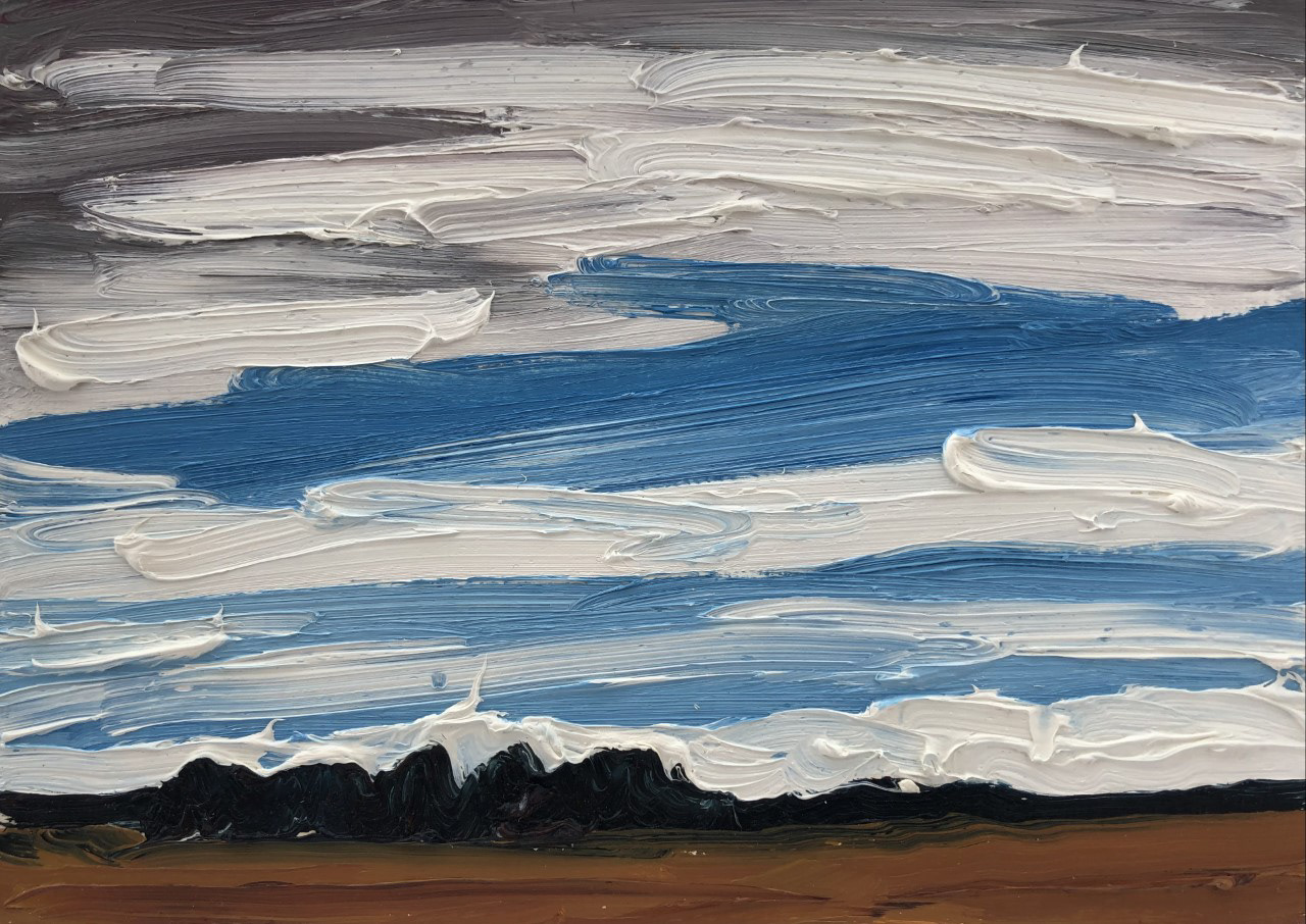 Prairie Sky, A Little Bit of Everything, oil on board, 5 X 7", 2014