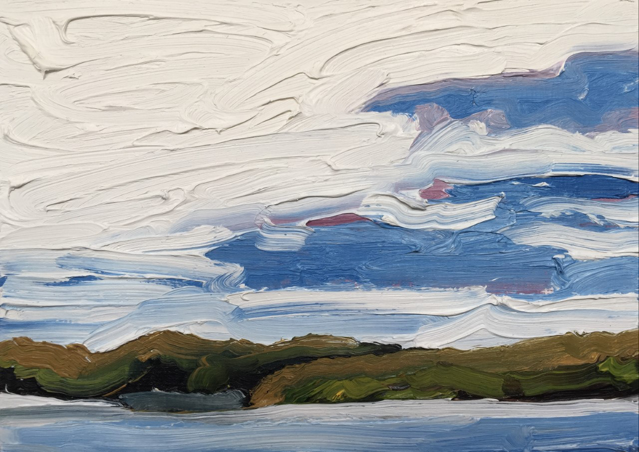 Alberta Landscape, A Little Bit of Everything, oil on board, 5 X 7", 2014