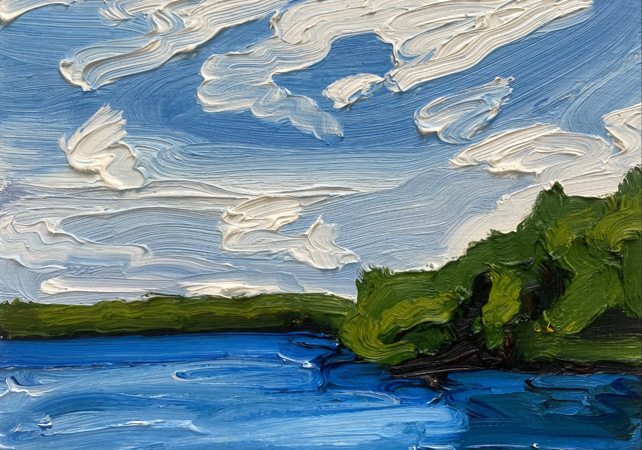 Summer Breeze, A Little Bit of Everything, oil on board, 5 X 7", 2014