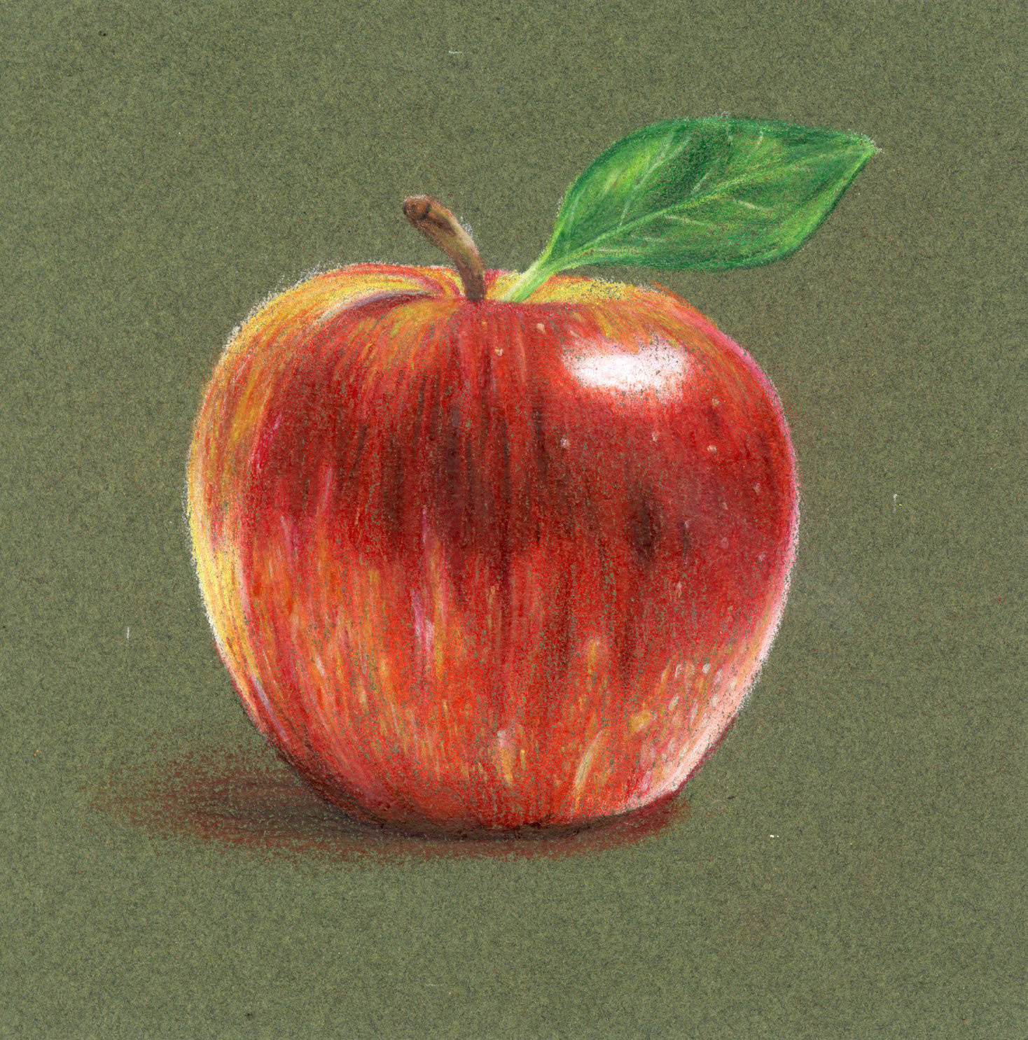 Apple - Colored Pencil 