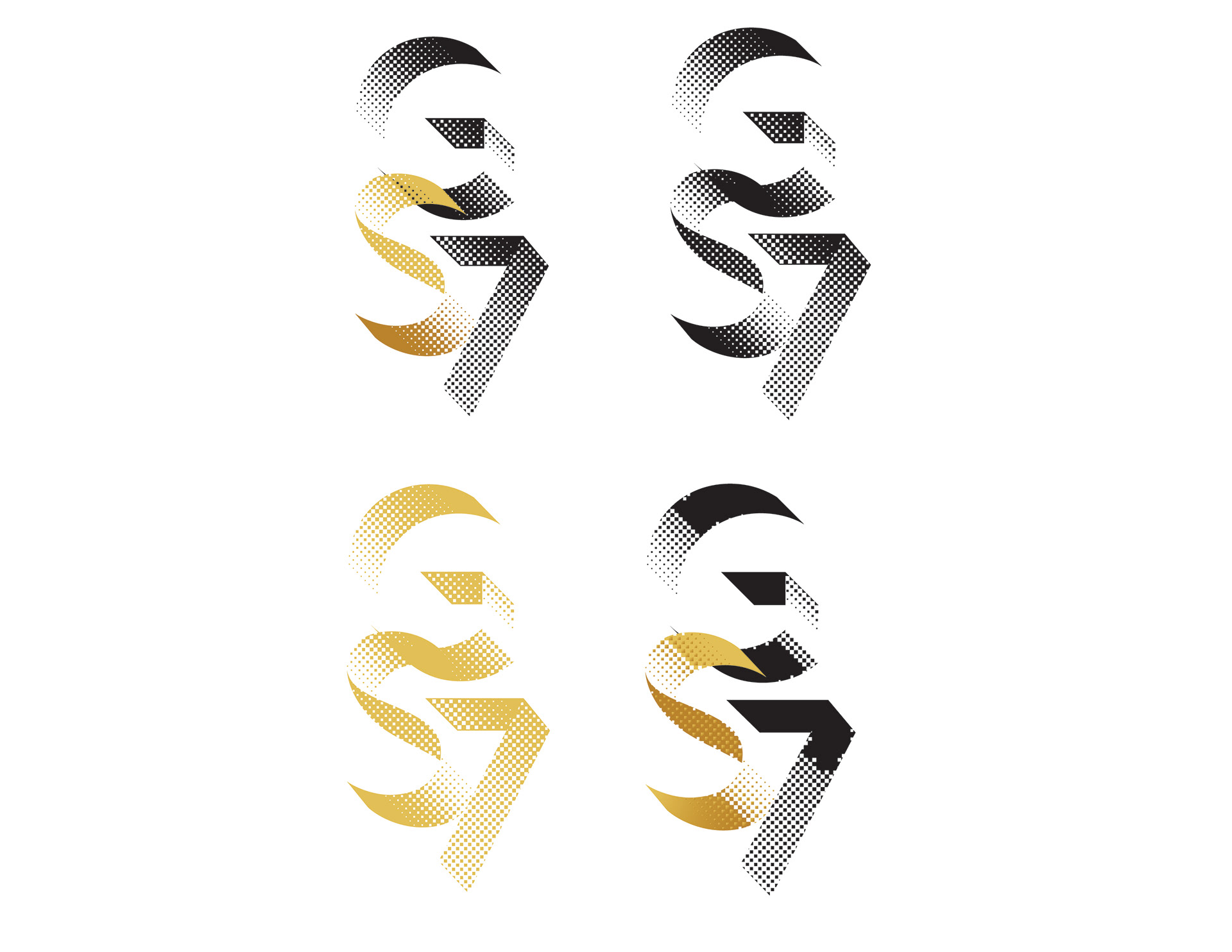Abstract Logo Design with G, S, 7