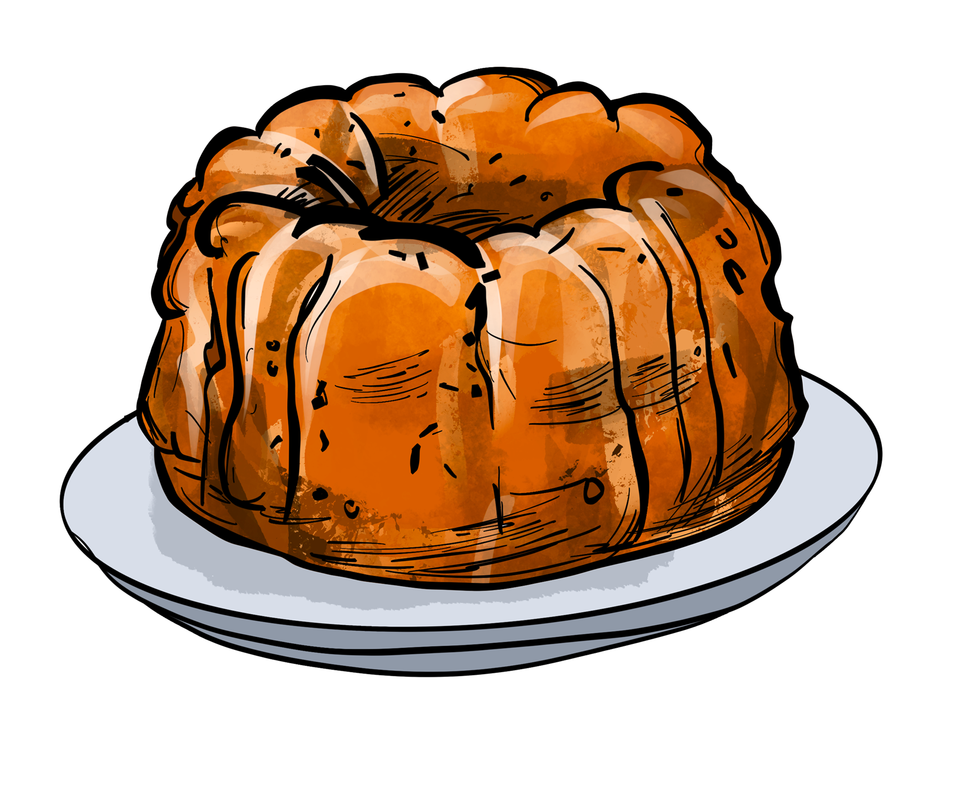 Hand drawn Illustration for Rum cakes Company