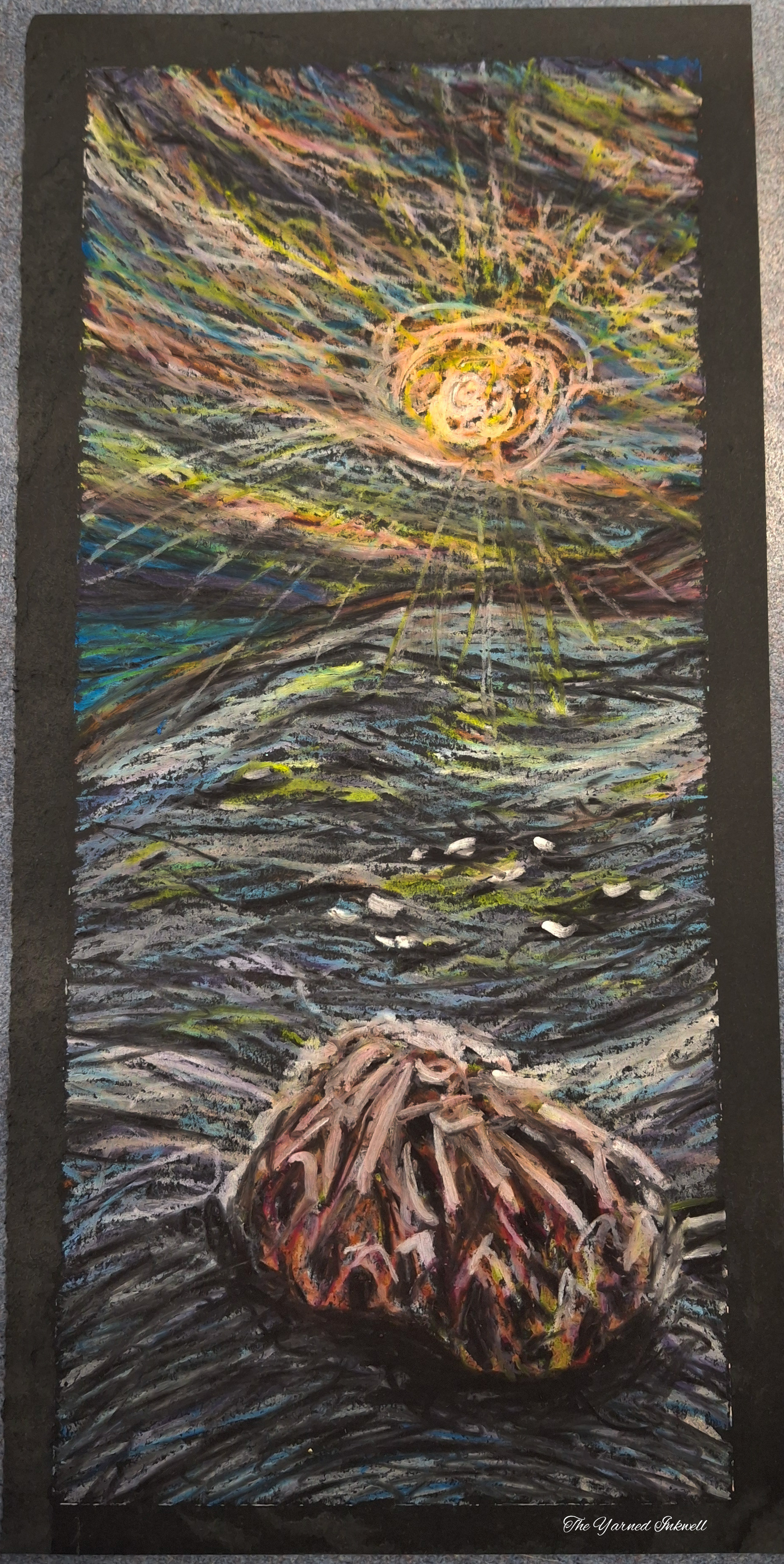 Impressionist Beach Scene With Sponge