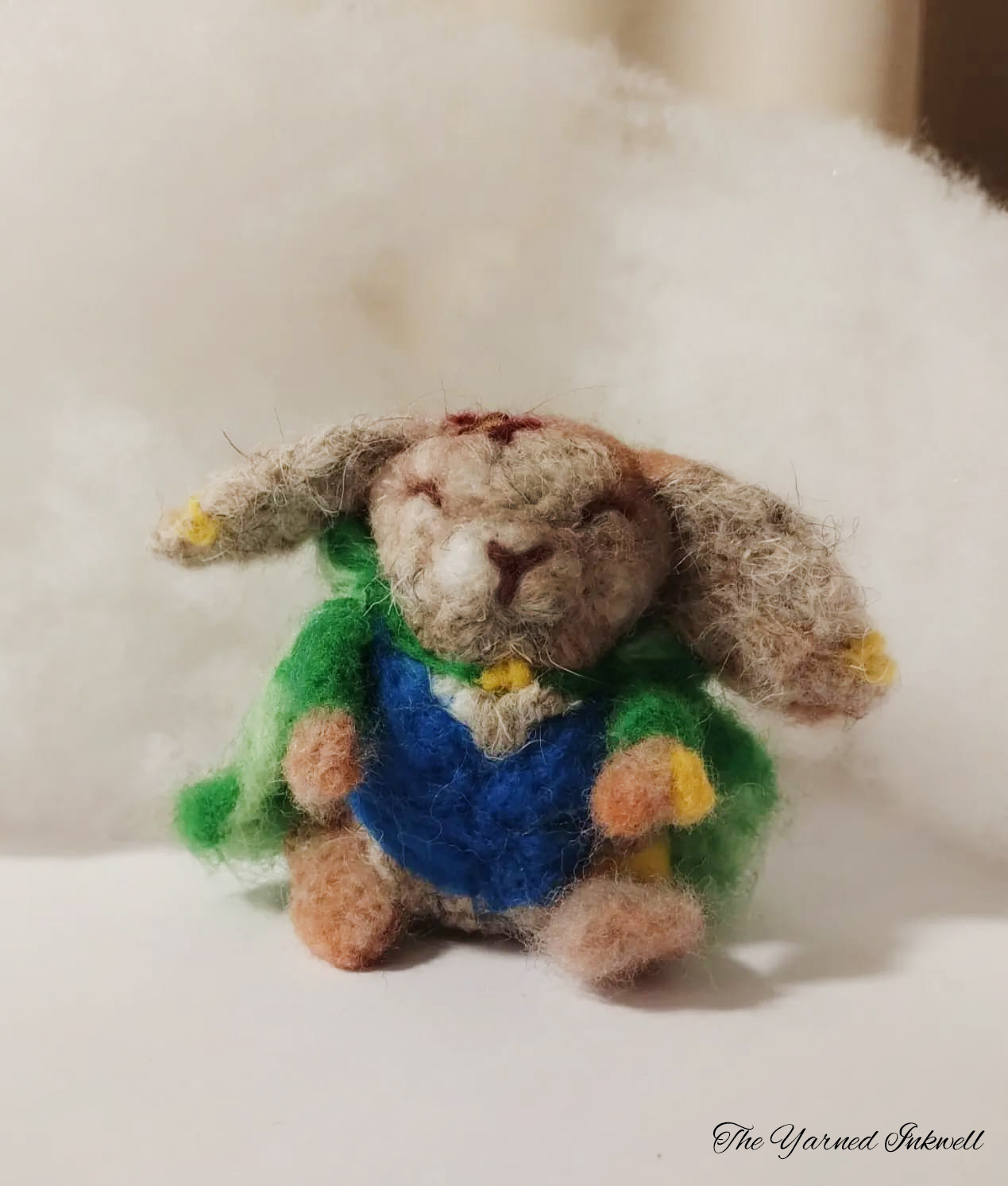 Felted D&D Rabbit Folk Character