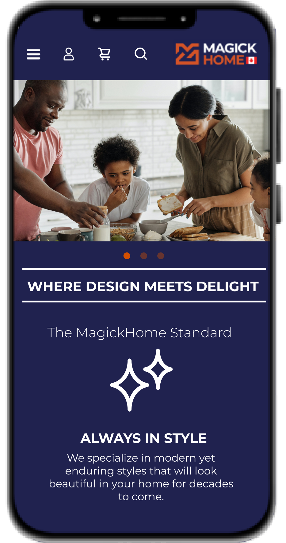 MagickHome Home Page - Mobile