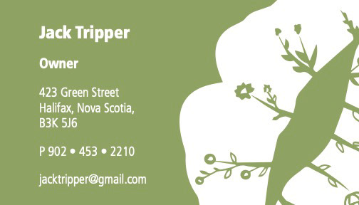 Secret Garden Business Card Back