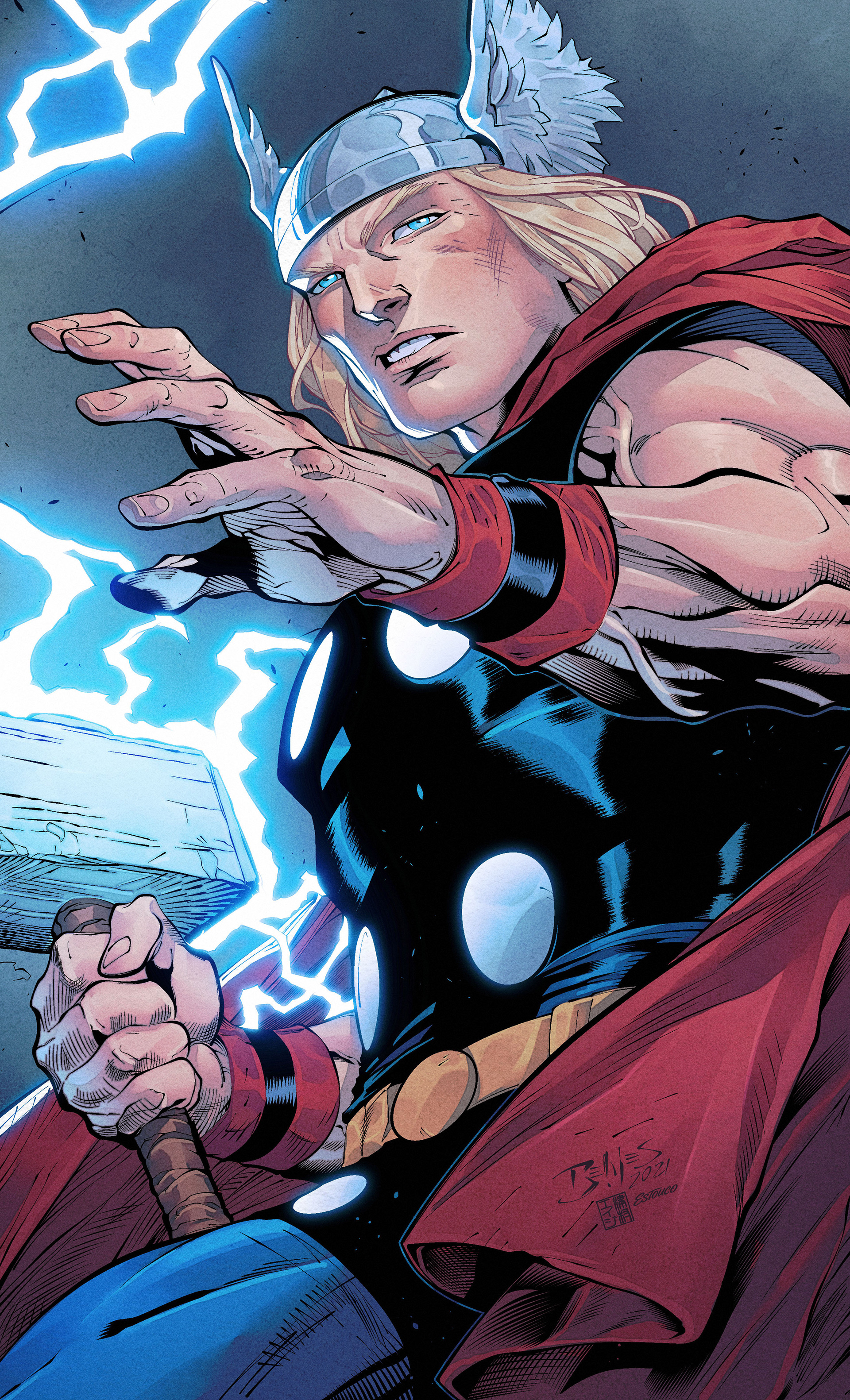 Art by Ed Benes, Ink by Rod Tsumura, Colors by me