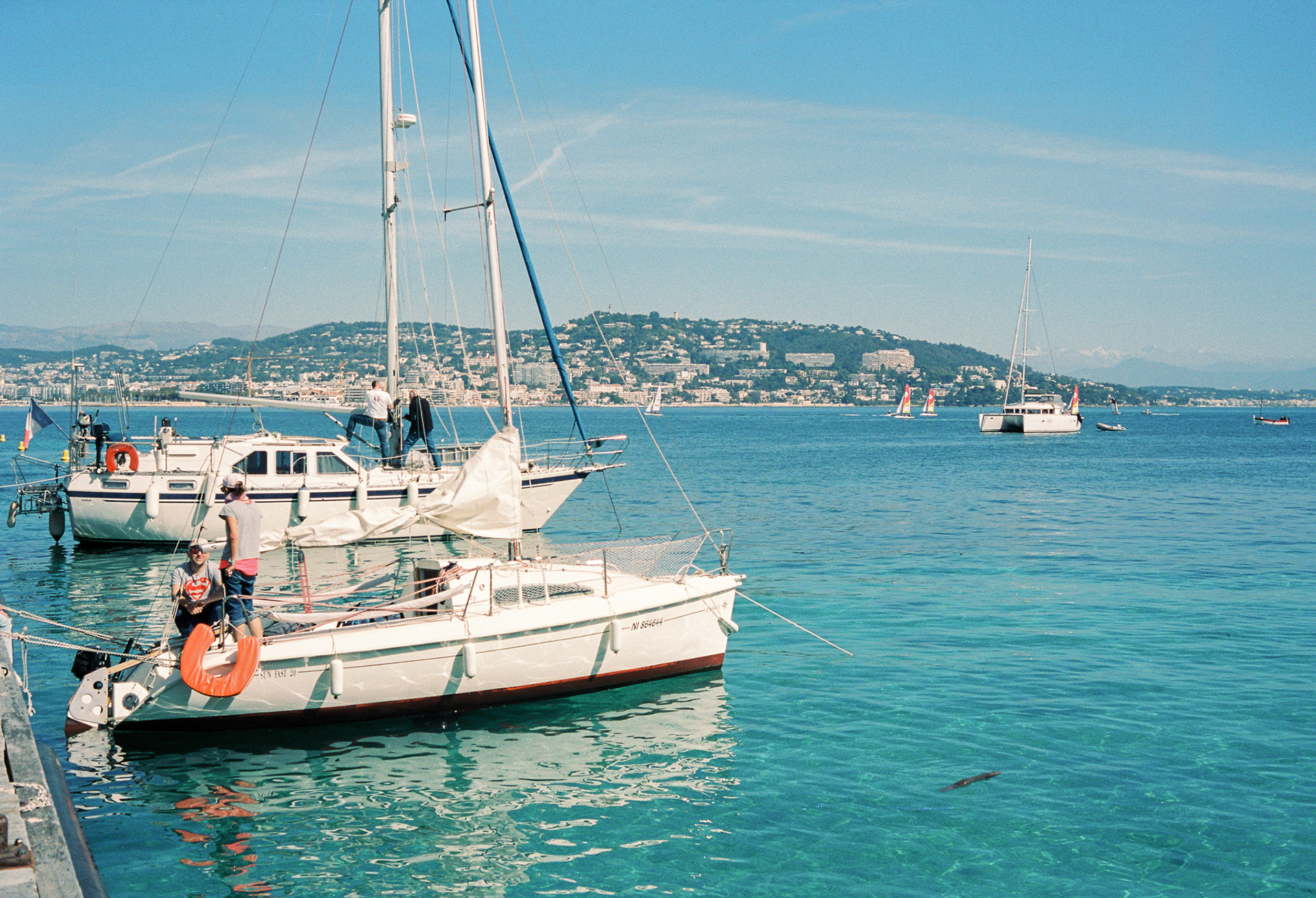 Boats Docked on Île Sainte-Marguerite