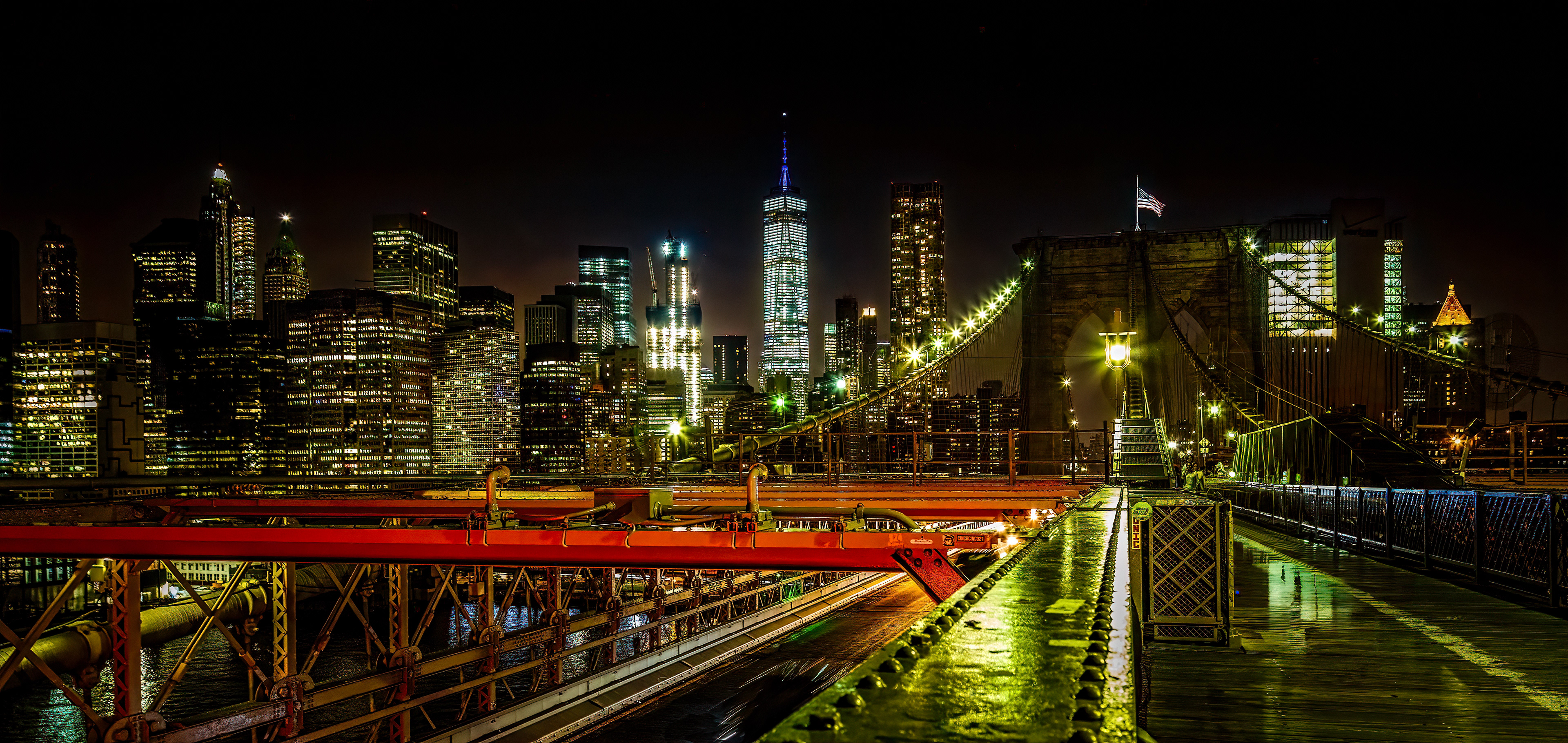 Manhattan Skyline from Brooklyn Bridge