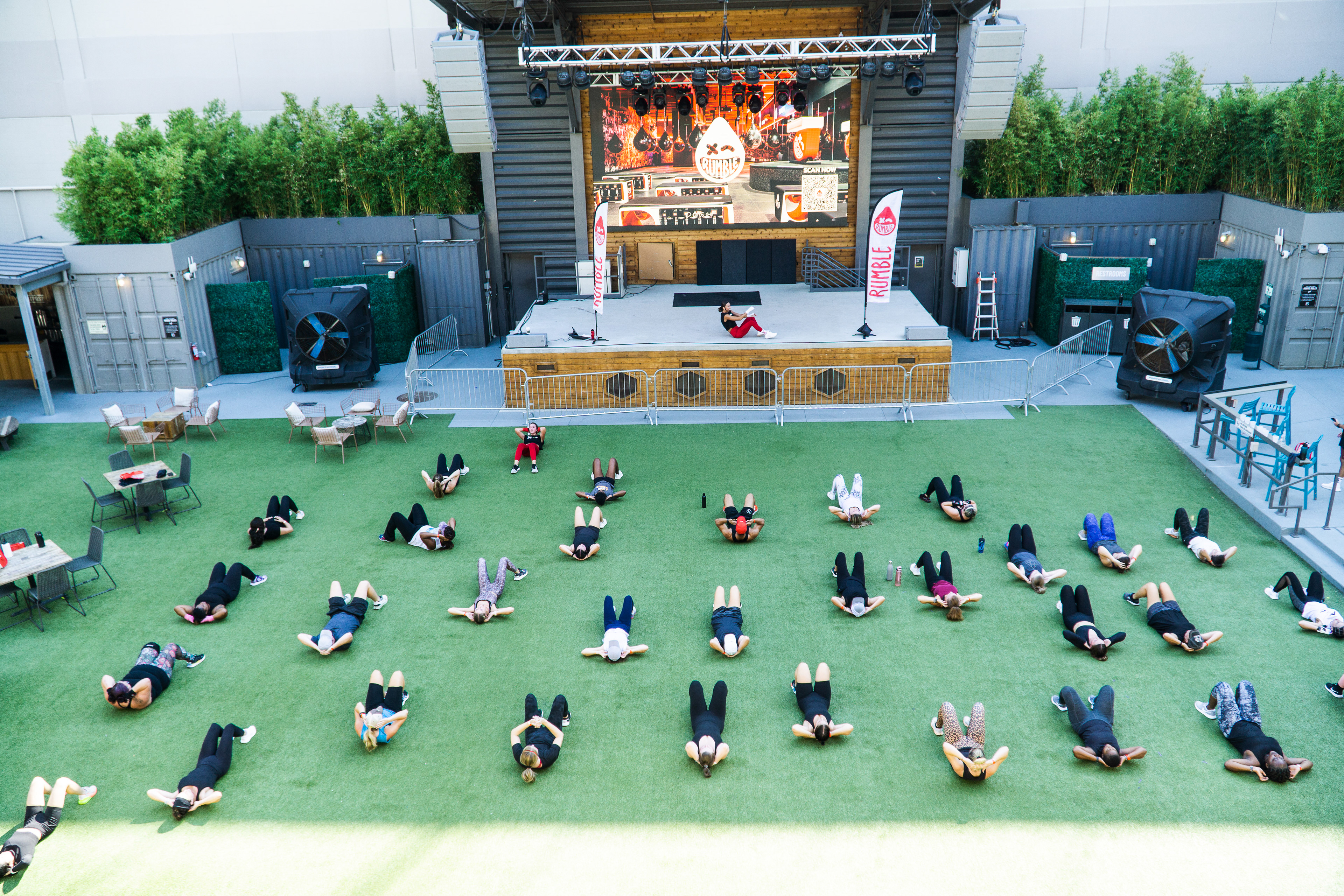 Rumble boxing gym x Lululemon pop up boxing class