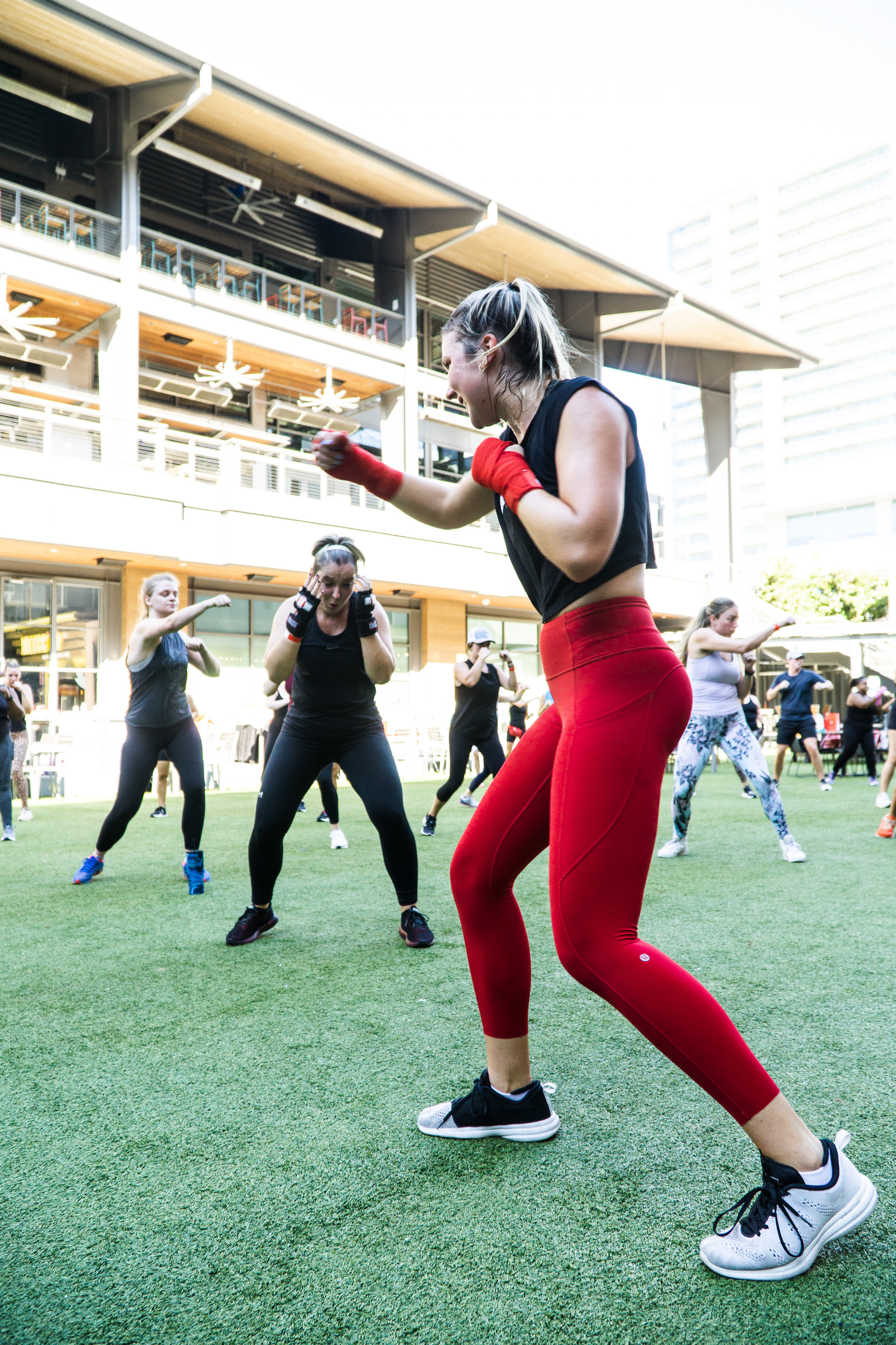 Rumble boxing gym x Lululemon pop up boxing class