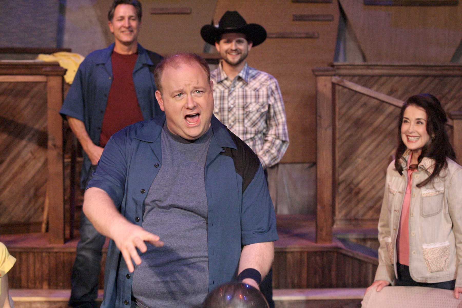 Yeah- I actually sang a song with a 12 lb bowling ball in my hand in LA's "Rose Bowl Queens"