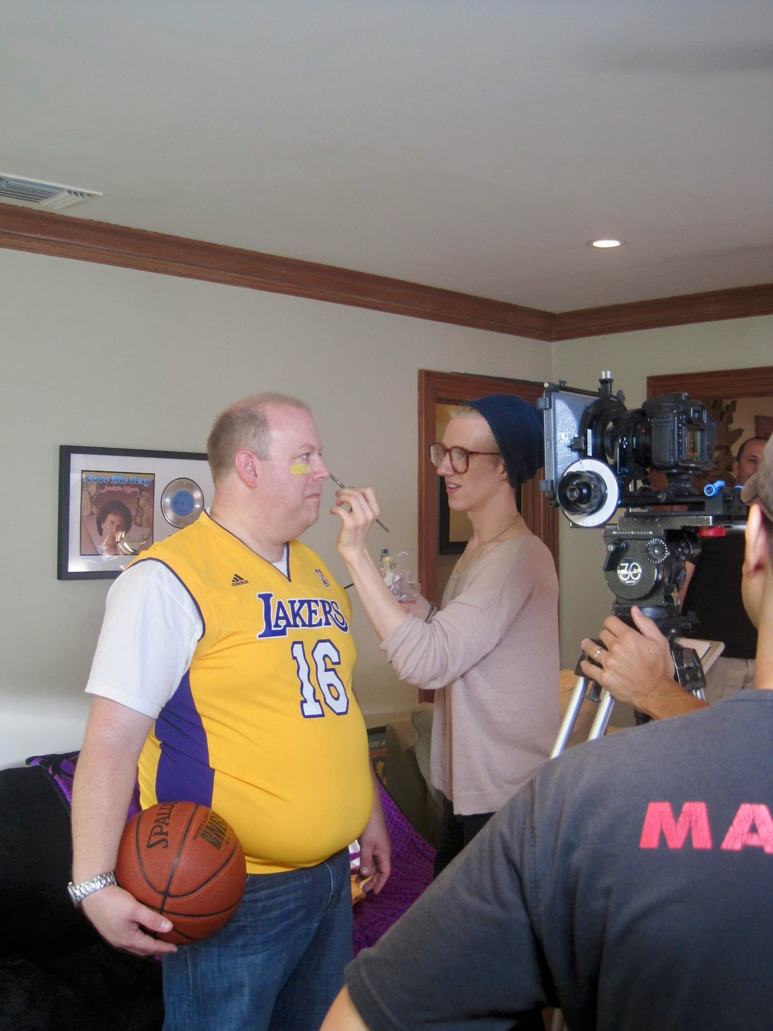 BTS from the set of The Men's Club