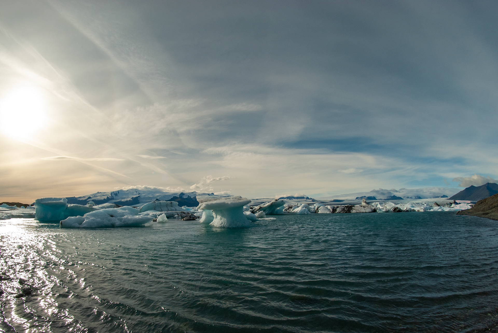 Jökulsárlón, Iceland. A lagoon full of drifting ice.