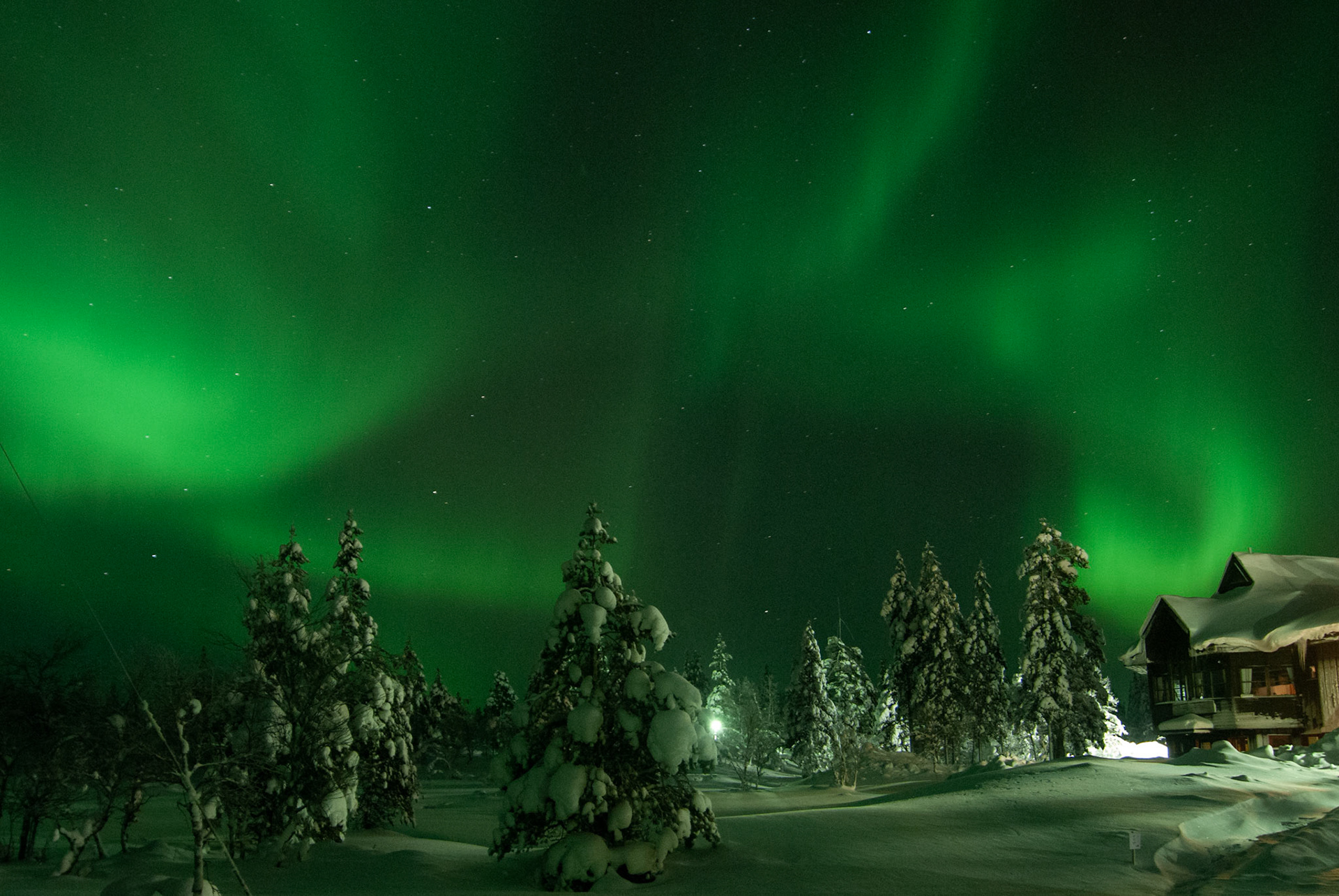 Finnish Lapland. The sky putting on a show.