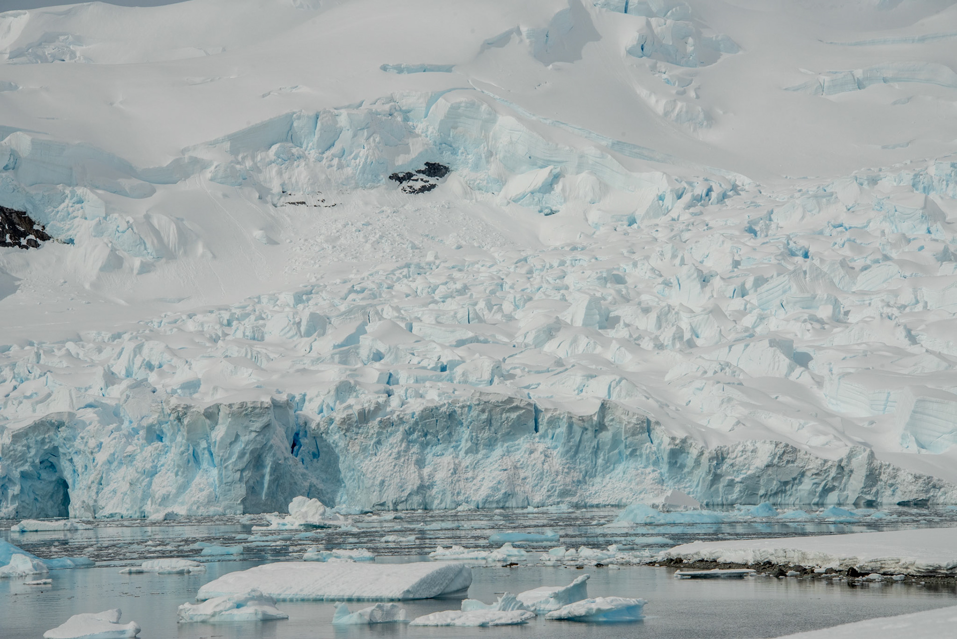 Antarctica. Ice shaped by time and pressure.