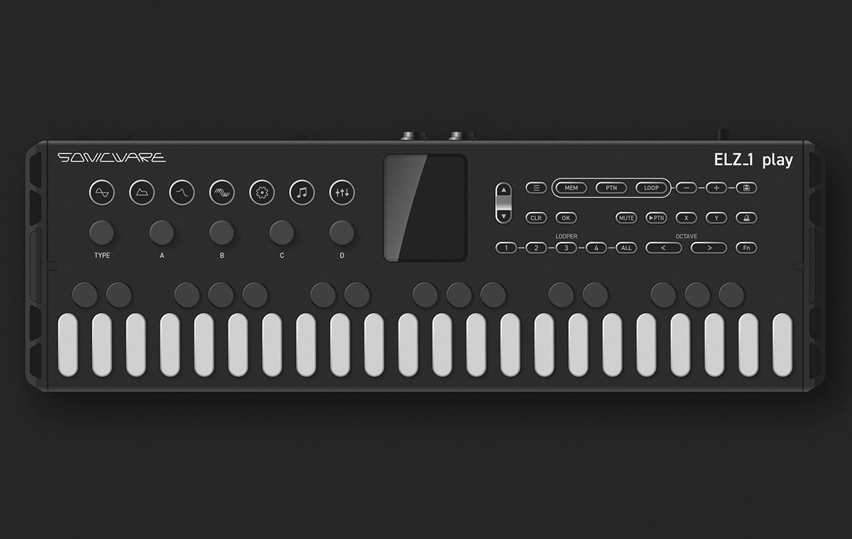 電子楽器の製品デザインの画像。プロダクトデザイン：ツジムラデザインスタジオ
