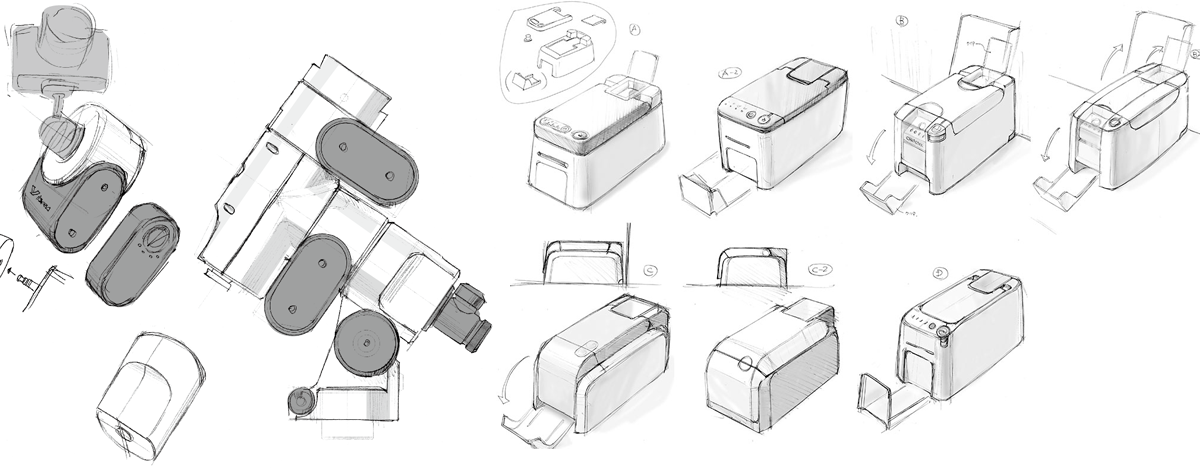プロダクトデザイン事務所、ツジムラデザインスタジオのデザインスケッチの例