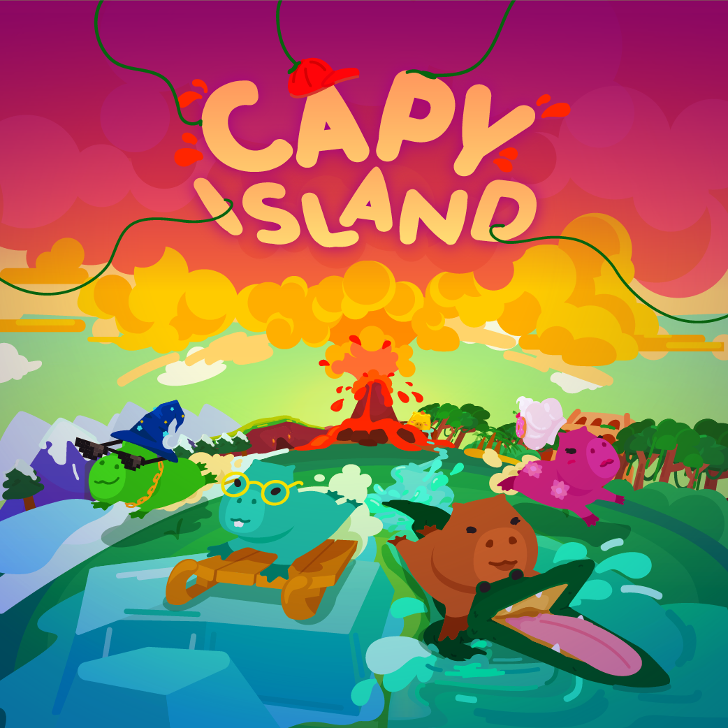 Capy Island Poster Square ver.