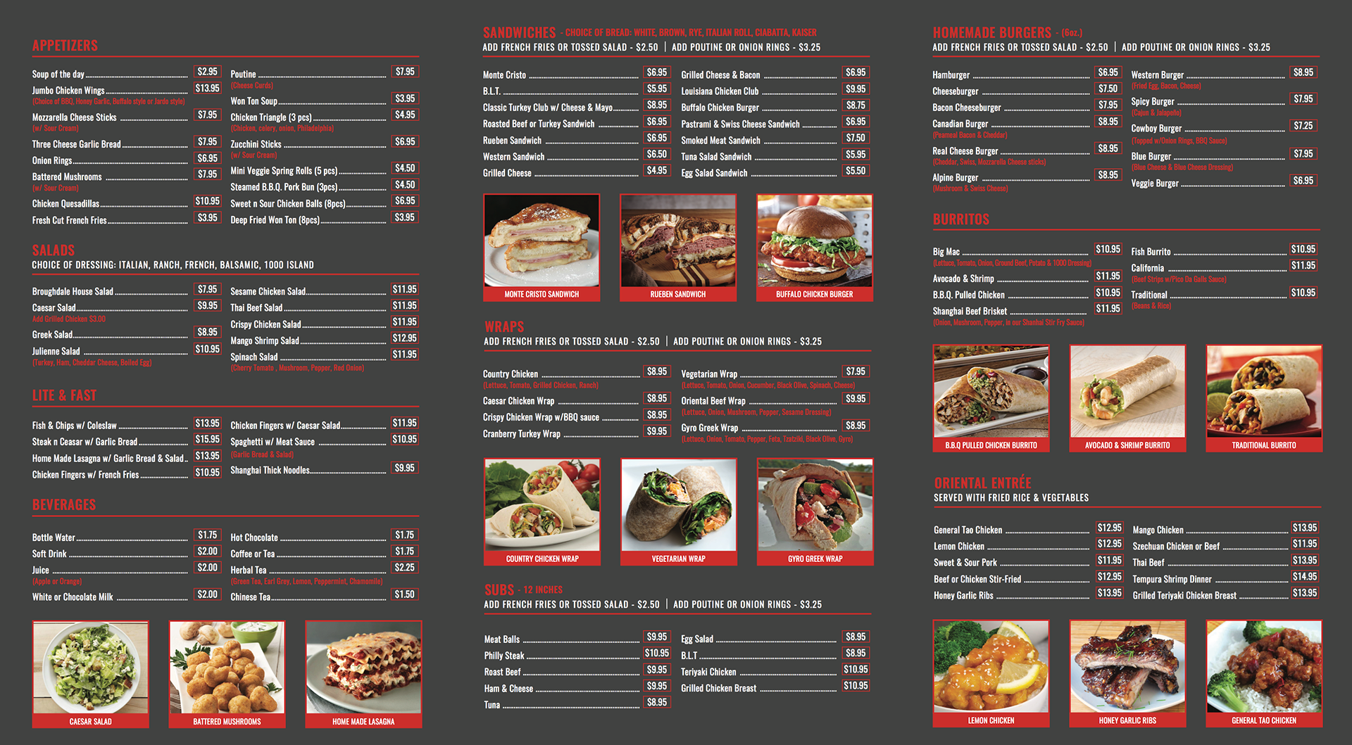 Broughdale Star Kitchen Menu Design - Side 2