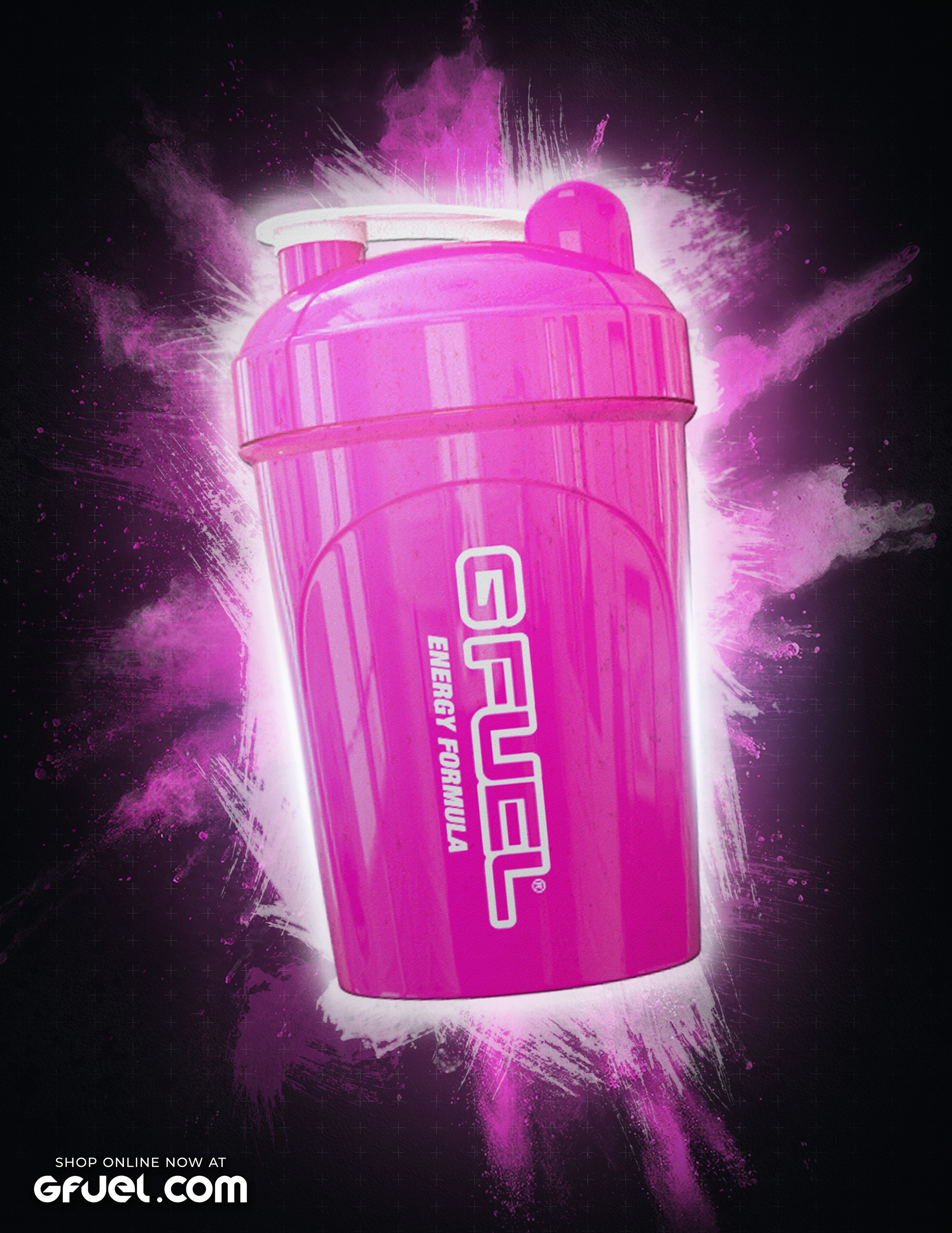 GFuel Pink Shaker Cup Advertisement